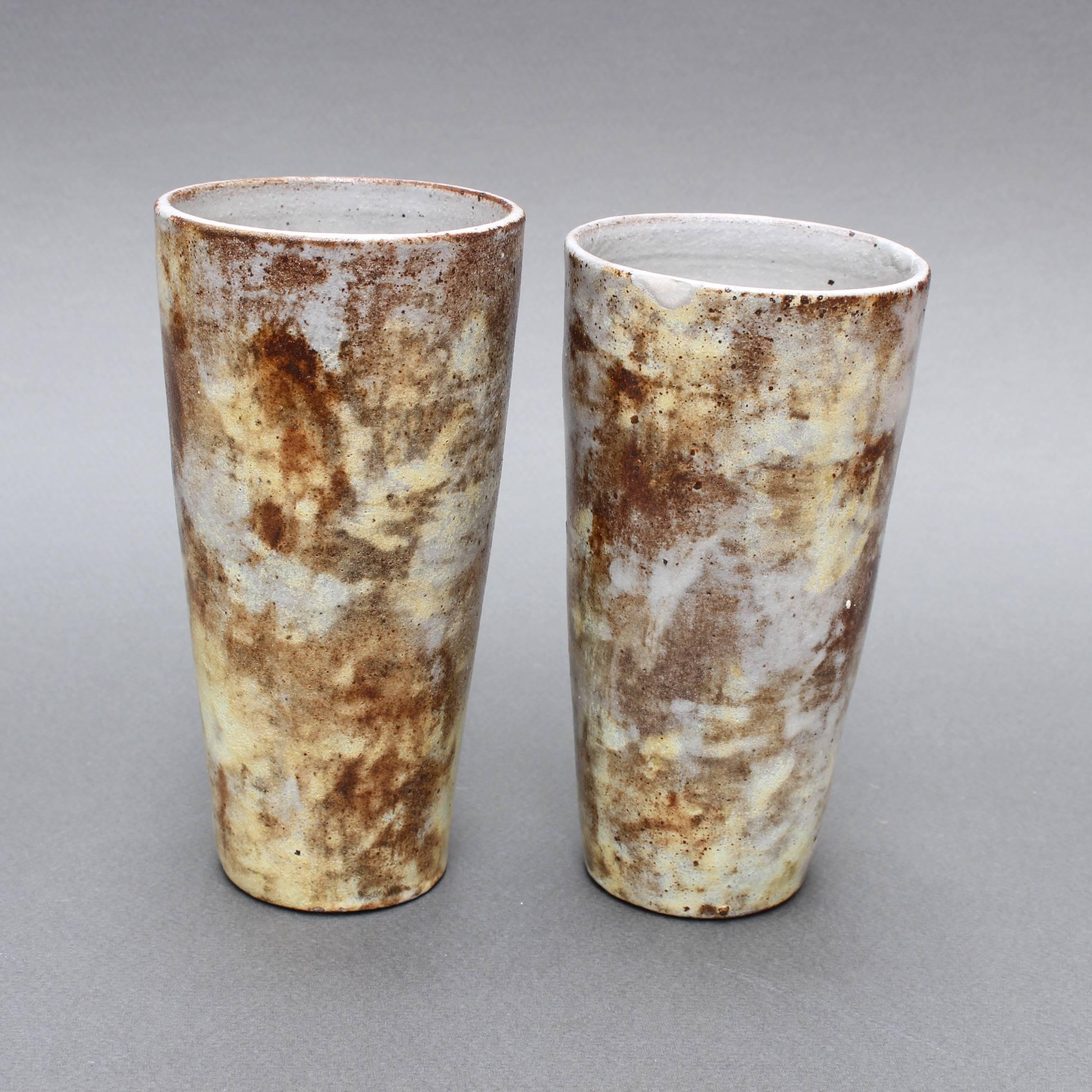 Set of Two Ceramic Vases by Alexandre Kostanda, circa 1960s 2