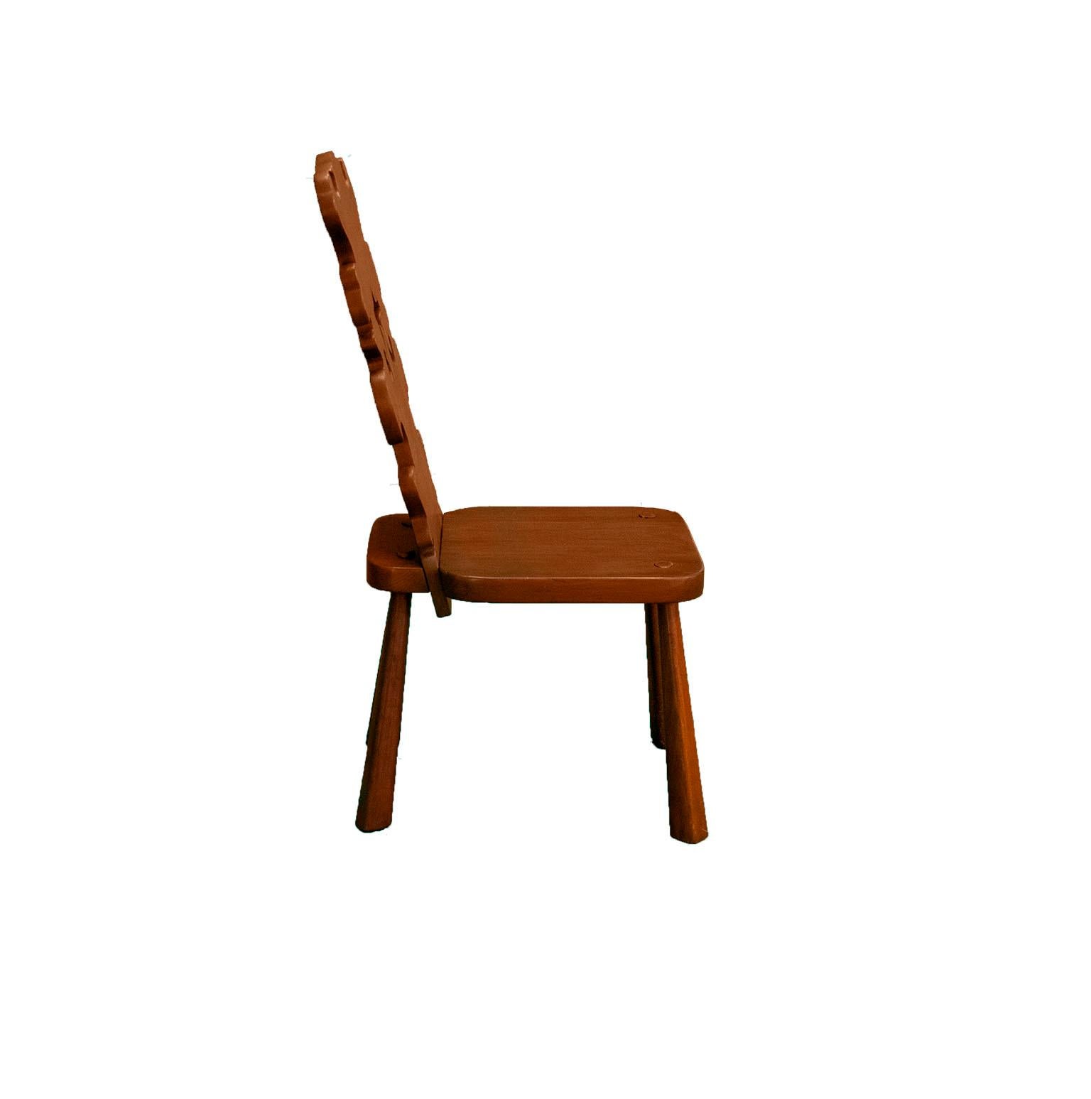 Milieu du XXe siècle Ensemble de deux chaises, une table ronde et un banc de sièges, fabriqués en bois par Don Shoemaker en vente