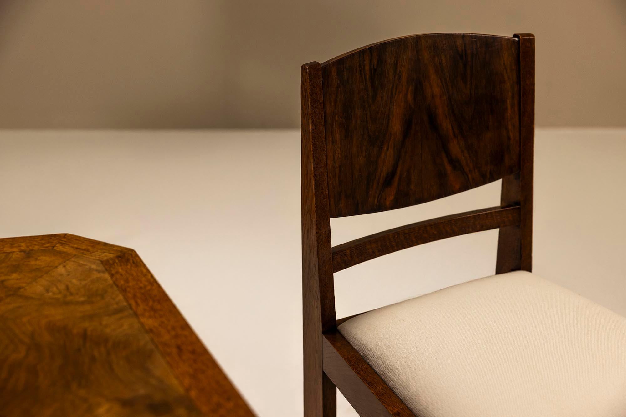 Set of Two Chairs and a Side Table by Pander, The Netherlands 1930s in vendita 6
