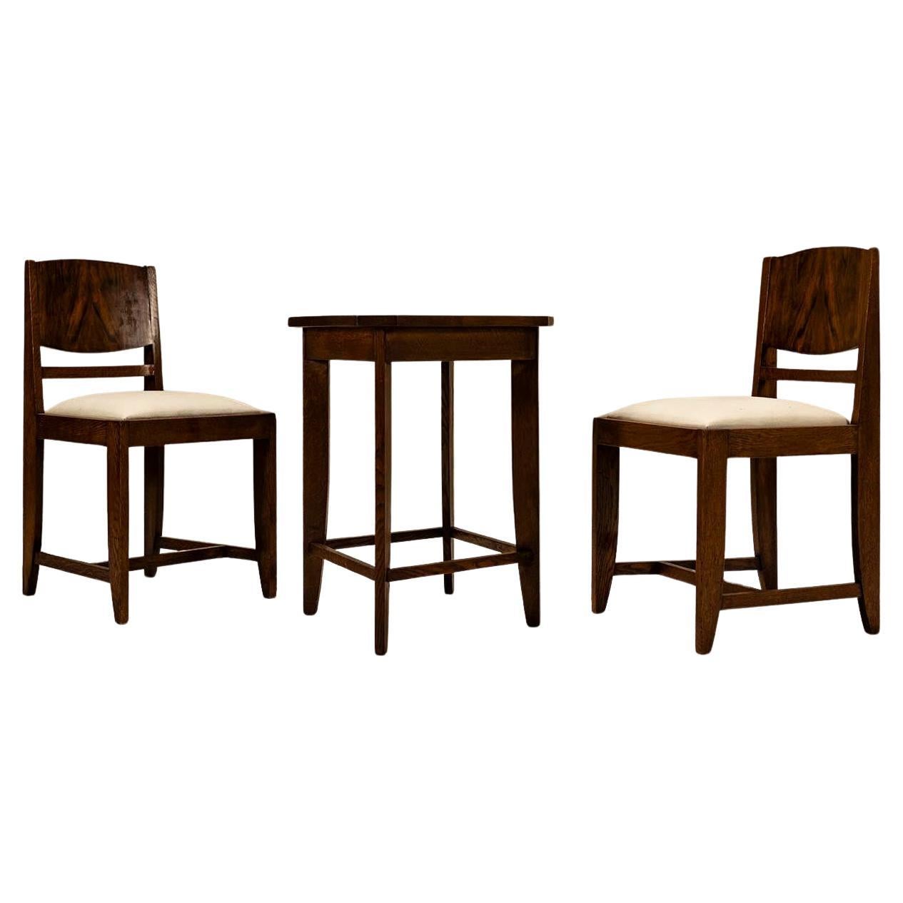 Set of Two Chairs and a Side Table by Pander, The Netherlands 1930s