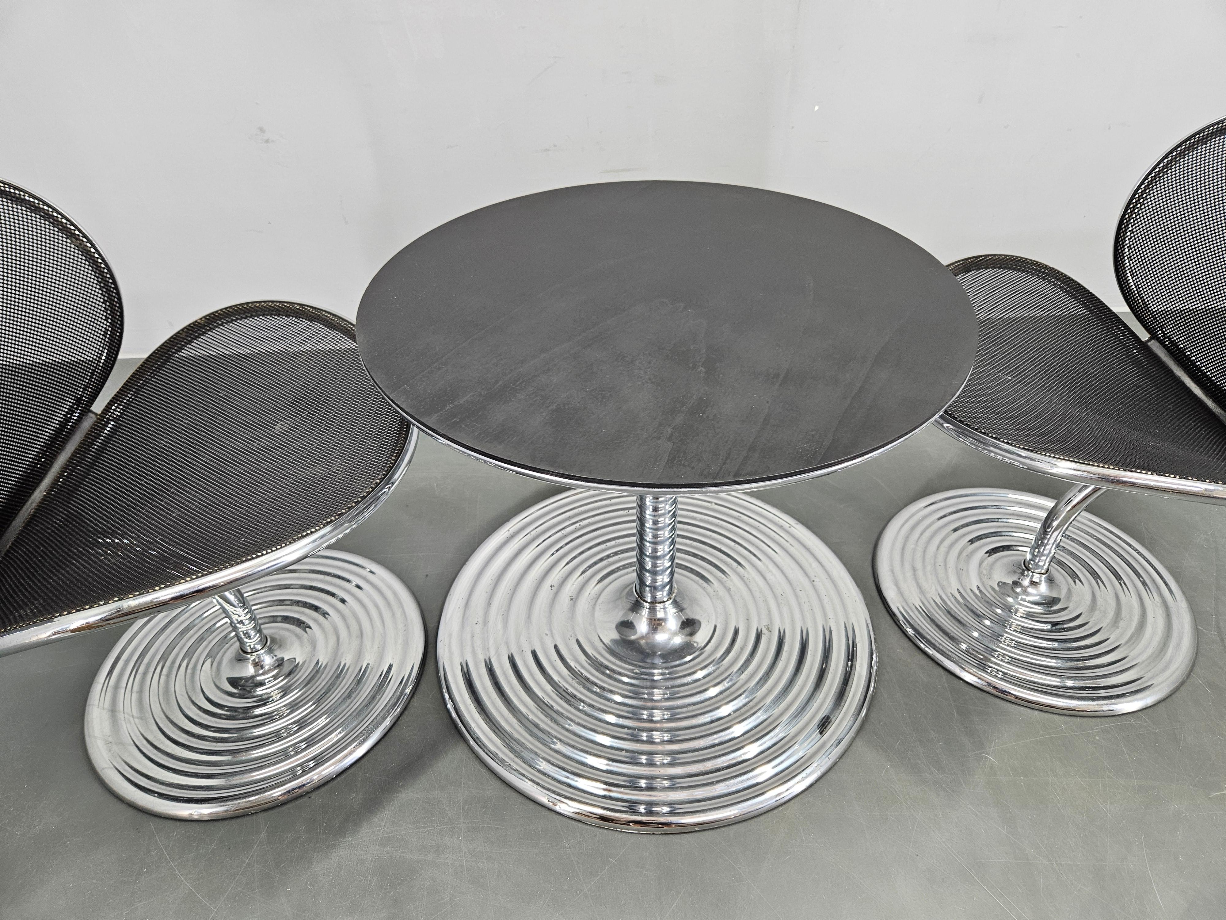 Set of Two Chairs and Coffee Table O-Line, Herbert Ohl for Wilkhahn, 1980s For Sale 2