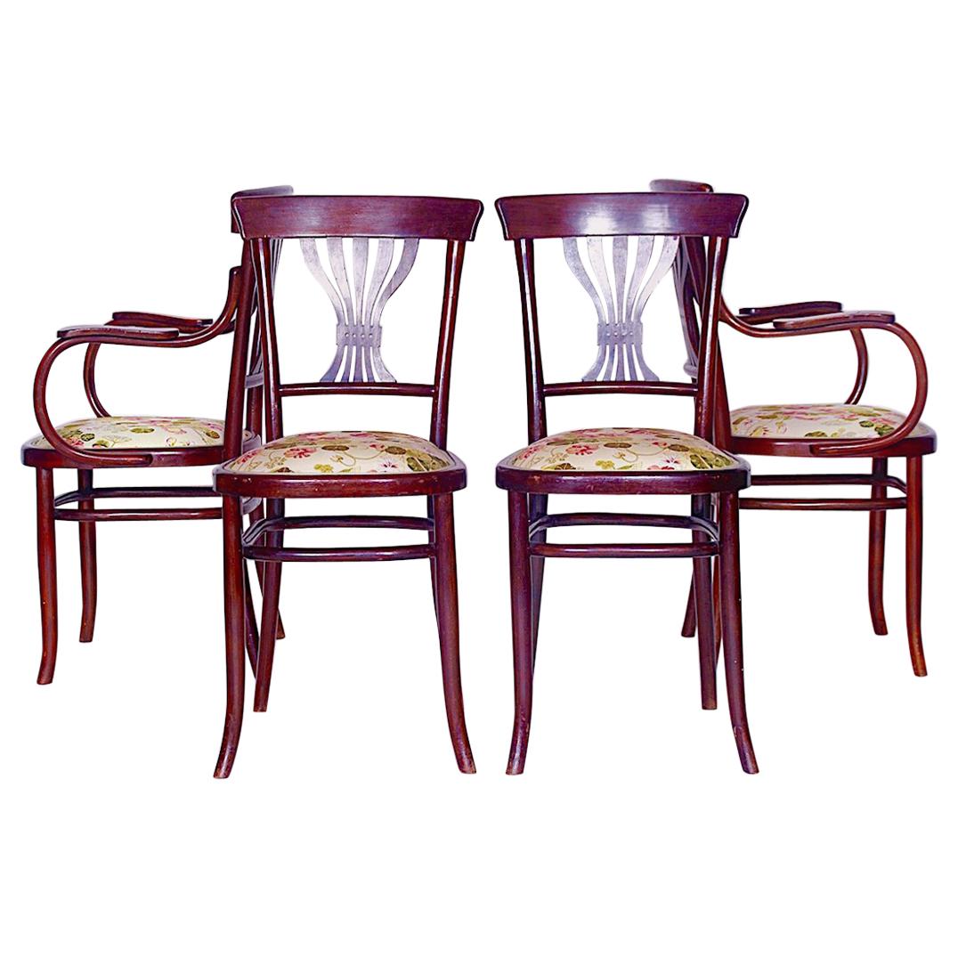 Set of Two Chairs and Two Armchairs, 1890s