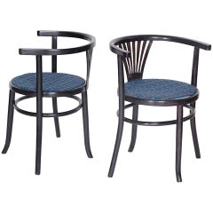 Antique Set of Two Chairs Banker Thonet Mundus, 1929