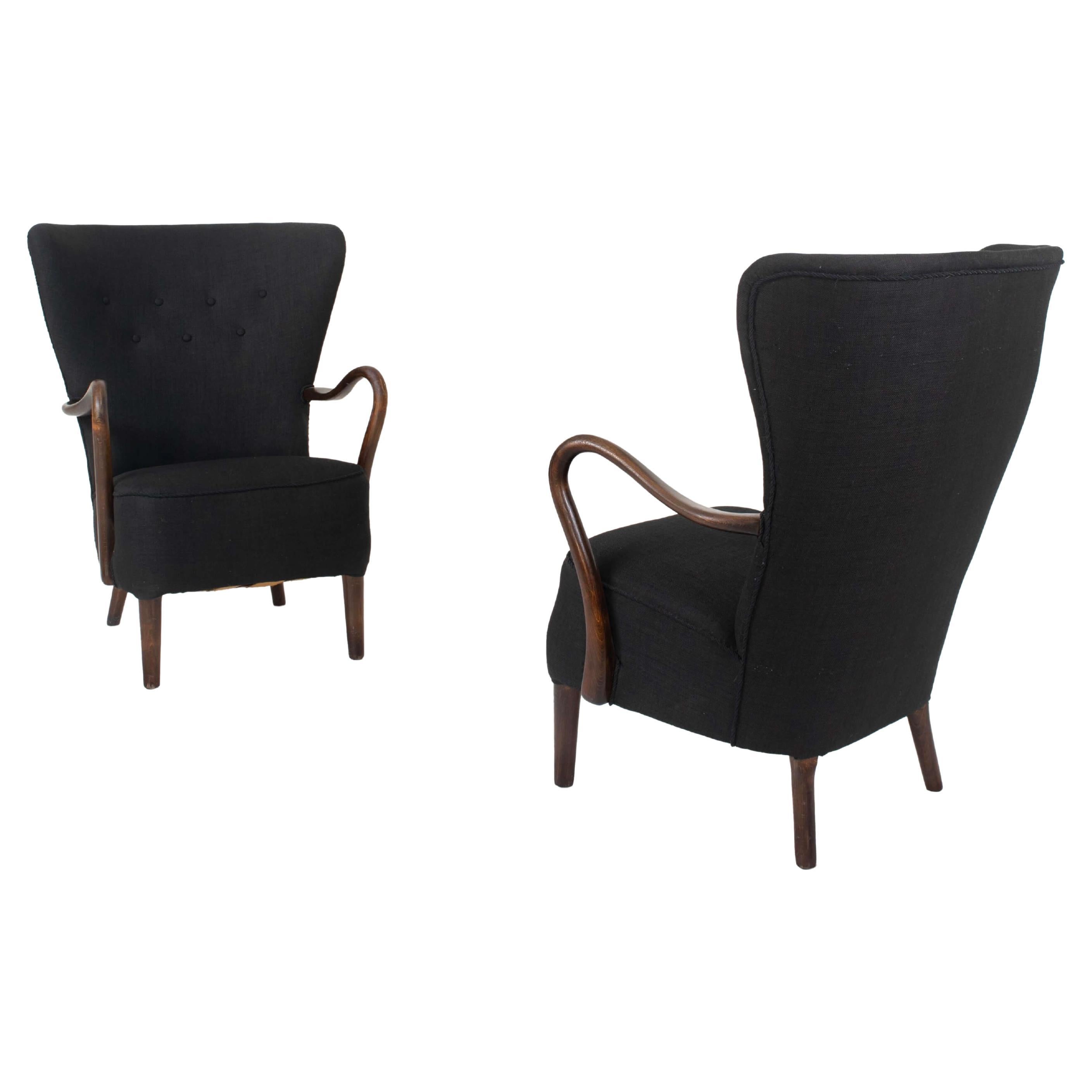 Set of Two Chairs by Alfred Christensen for Slagelse Møbelfabrik, Denmark, 1940s