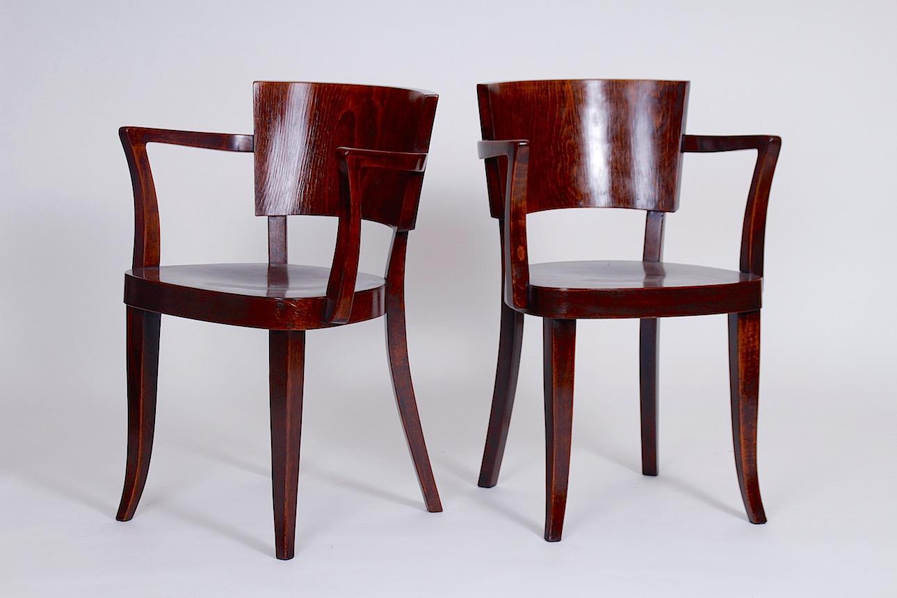 Czech Set of Two Chairs by Thonet, 1920s