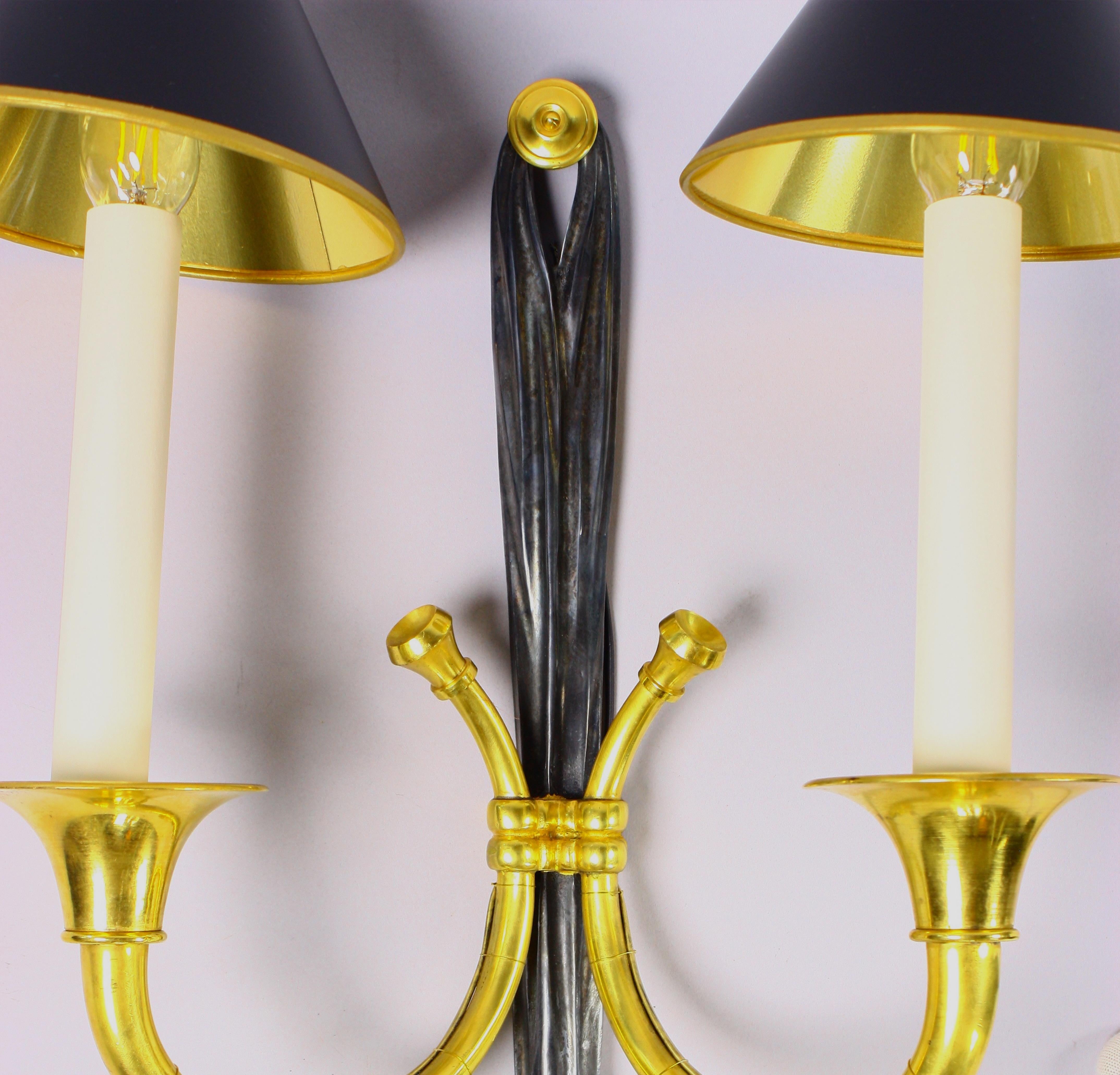 Set aus zwei Kronleuchtern und vier Wandleuchtern von Maison Jansen im Angebot 2