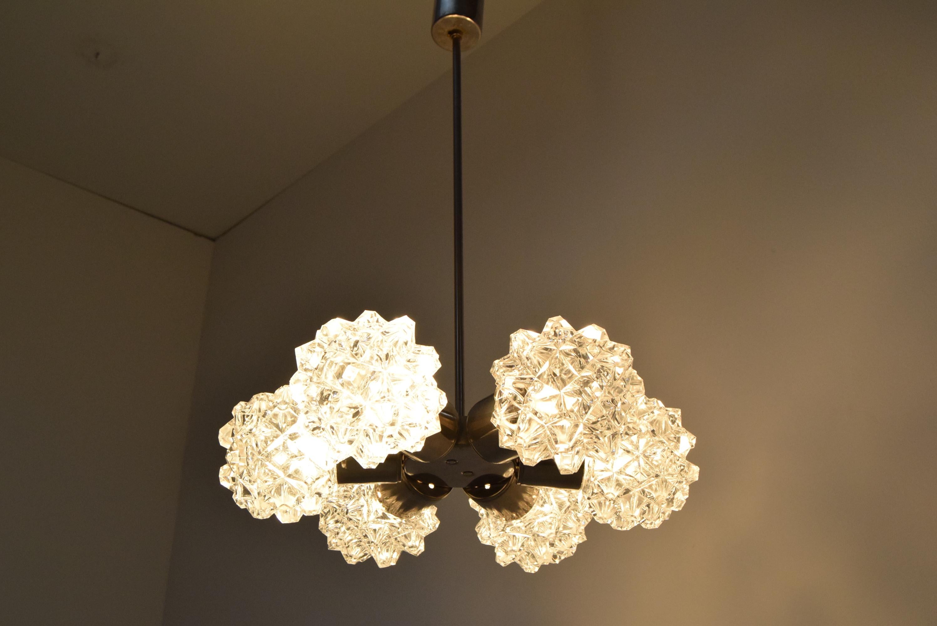 Set of Two Chandeliers by Kamenicky Senov, 1970's For Sale 3