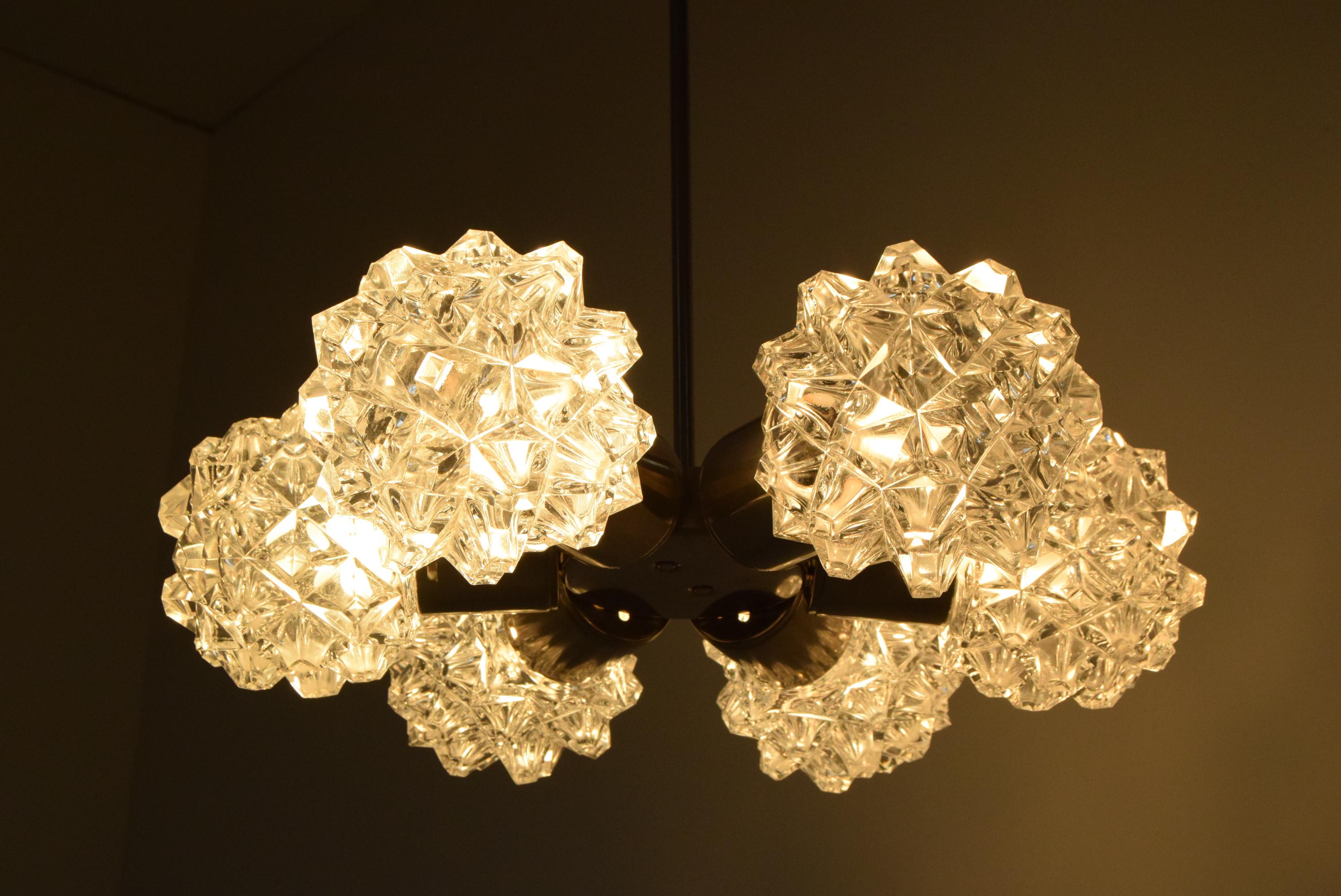 Set of Two Chandeliers by Kamenicky Senov, 1970's For Sale 4
