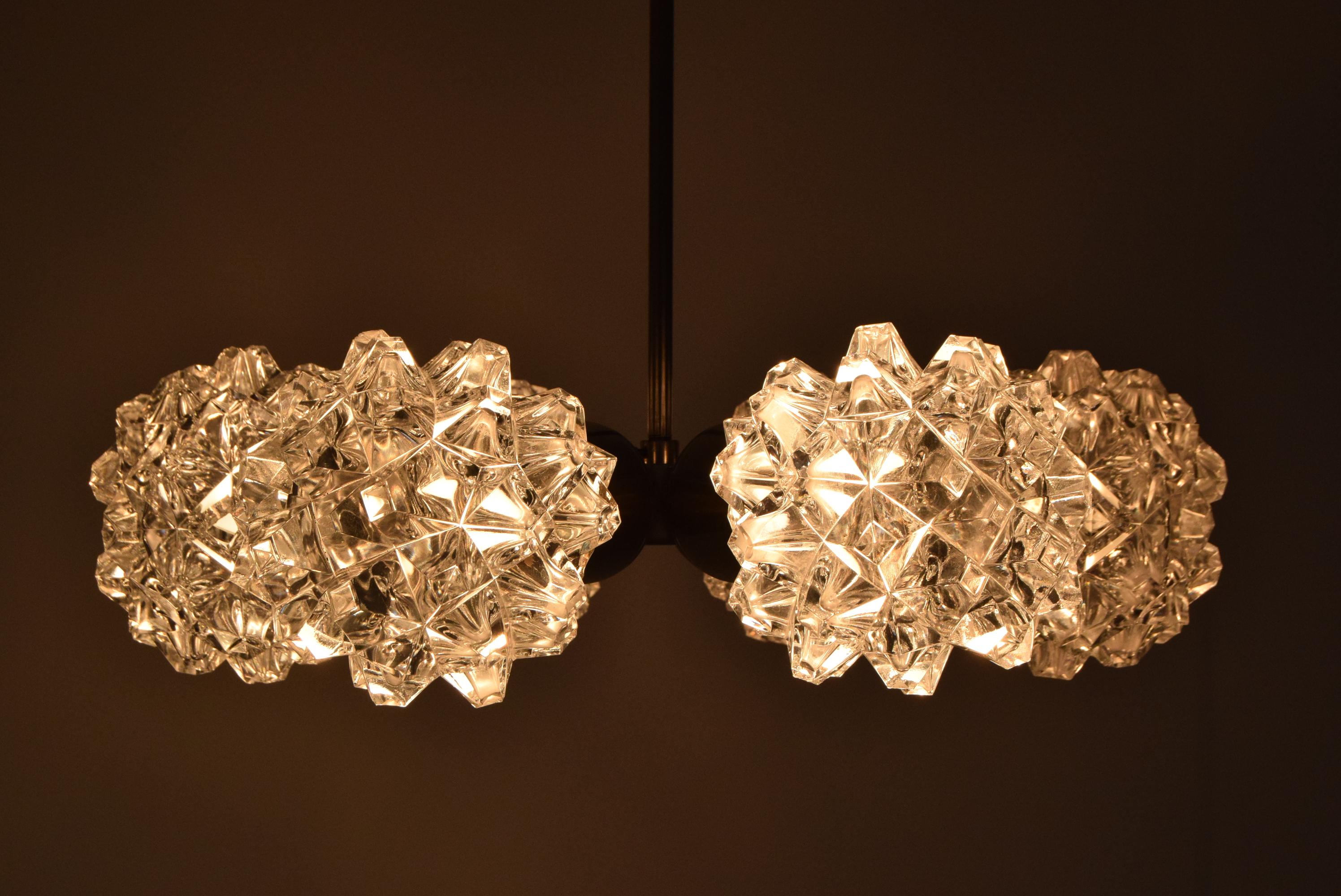 Set of Two Chandeliers by Kamenicky Senov, 1970's For Sale 1