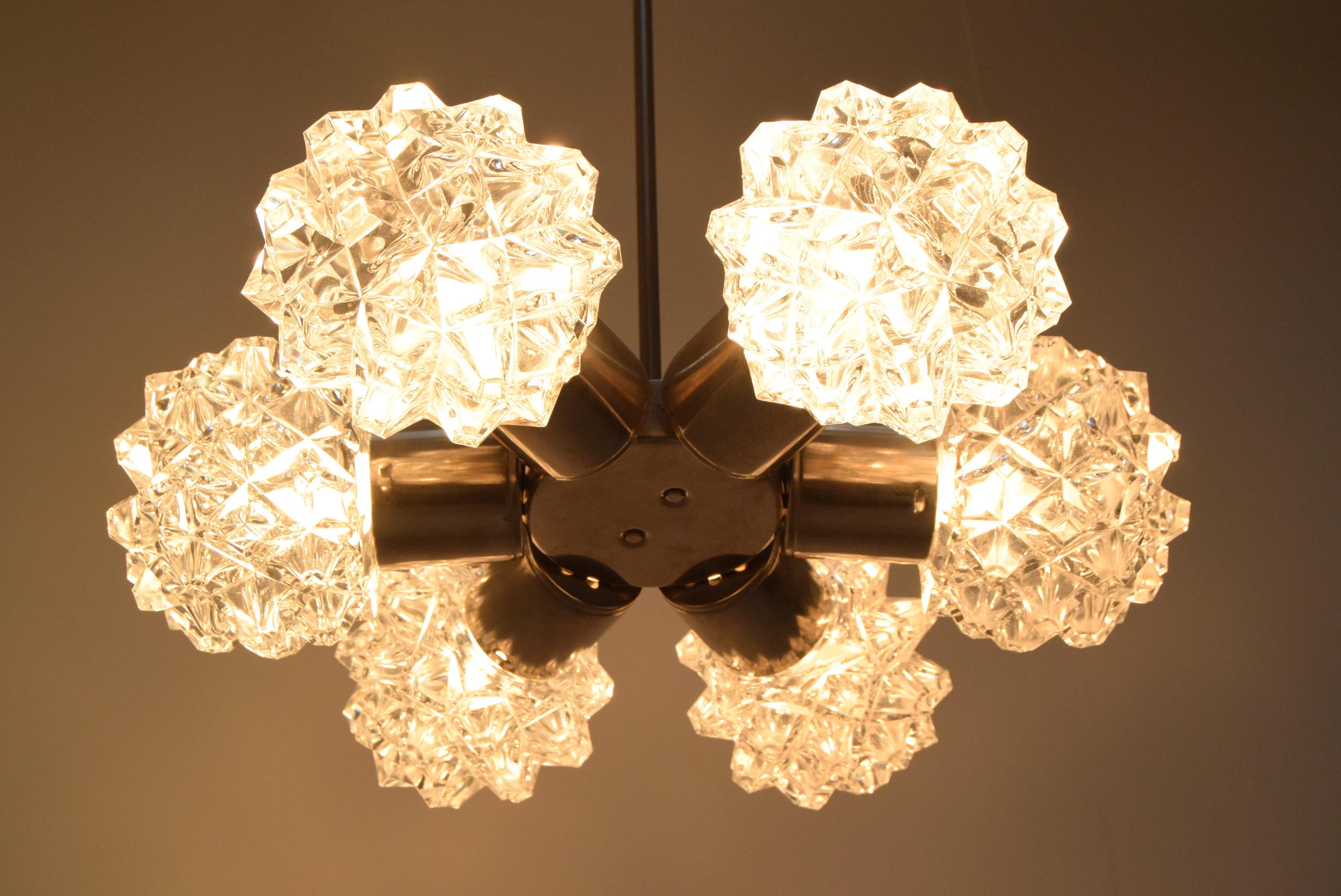Set of Two Chandeliers by Kamenicky Senov, 1970's For Sale 2