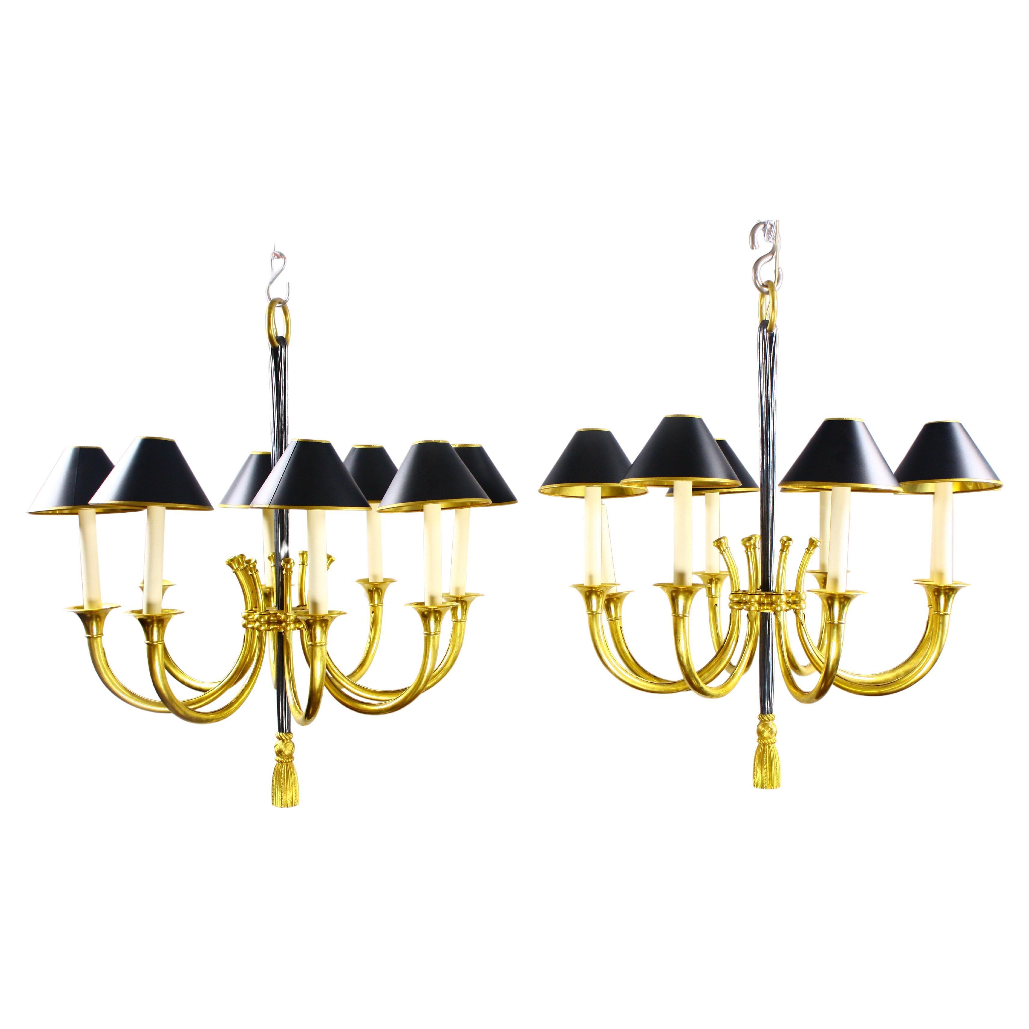 Set aus zwei Kronleuchtern von Maison Jansen
