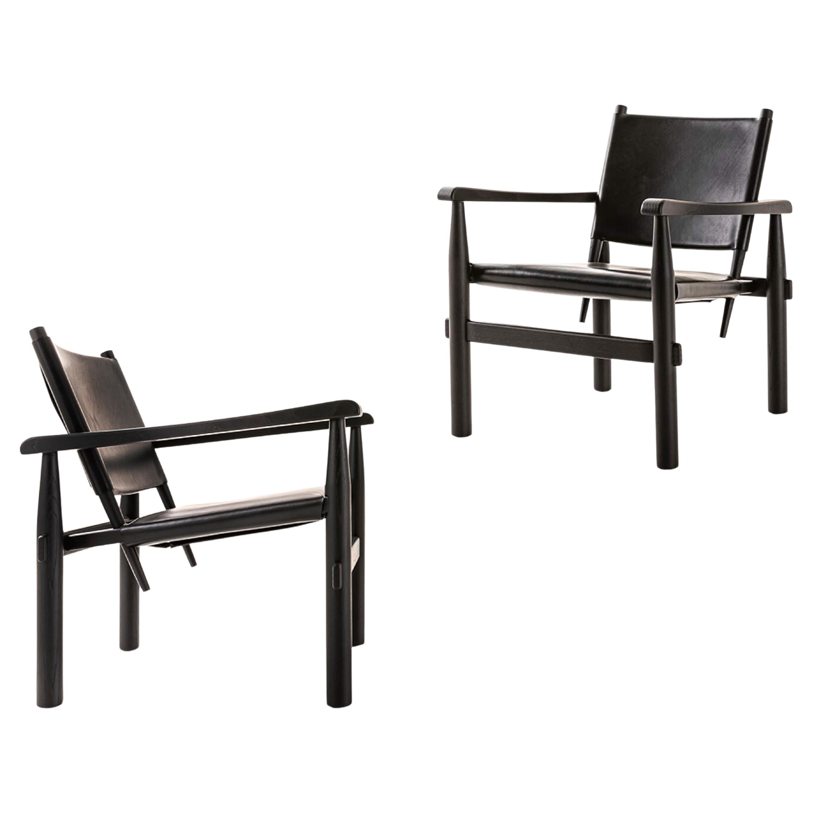 Set of Two Charlotte Perriand 533 Doron Hotel Armchair by Cassina For Sale