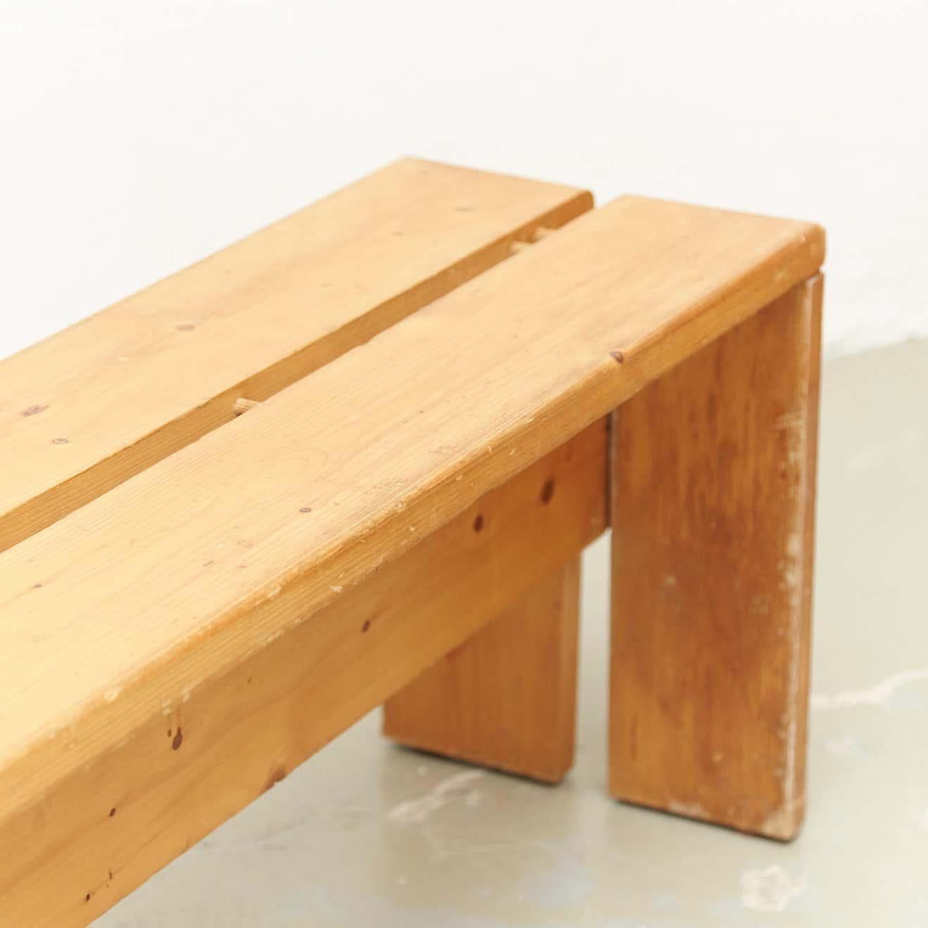 Set of Two Charlotte Perriand Large Wood Benches for Les Arcs, circa 1960 3