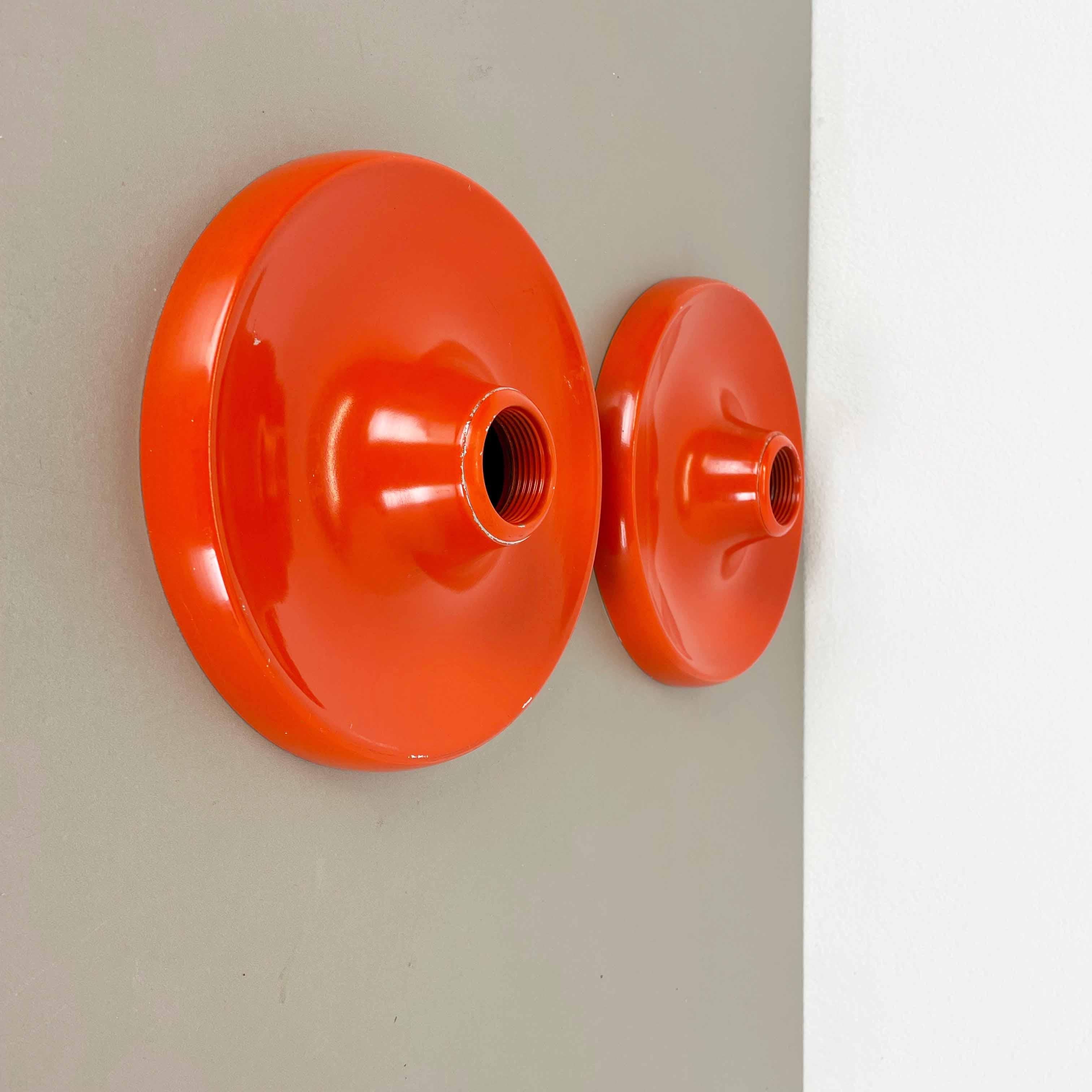 Set of Two Charlotte Perriand Style Disc Wall Light by Honsel Attr., Germany 70s In Good Condition In Kirchlengern, DE