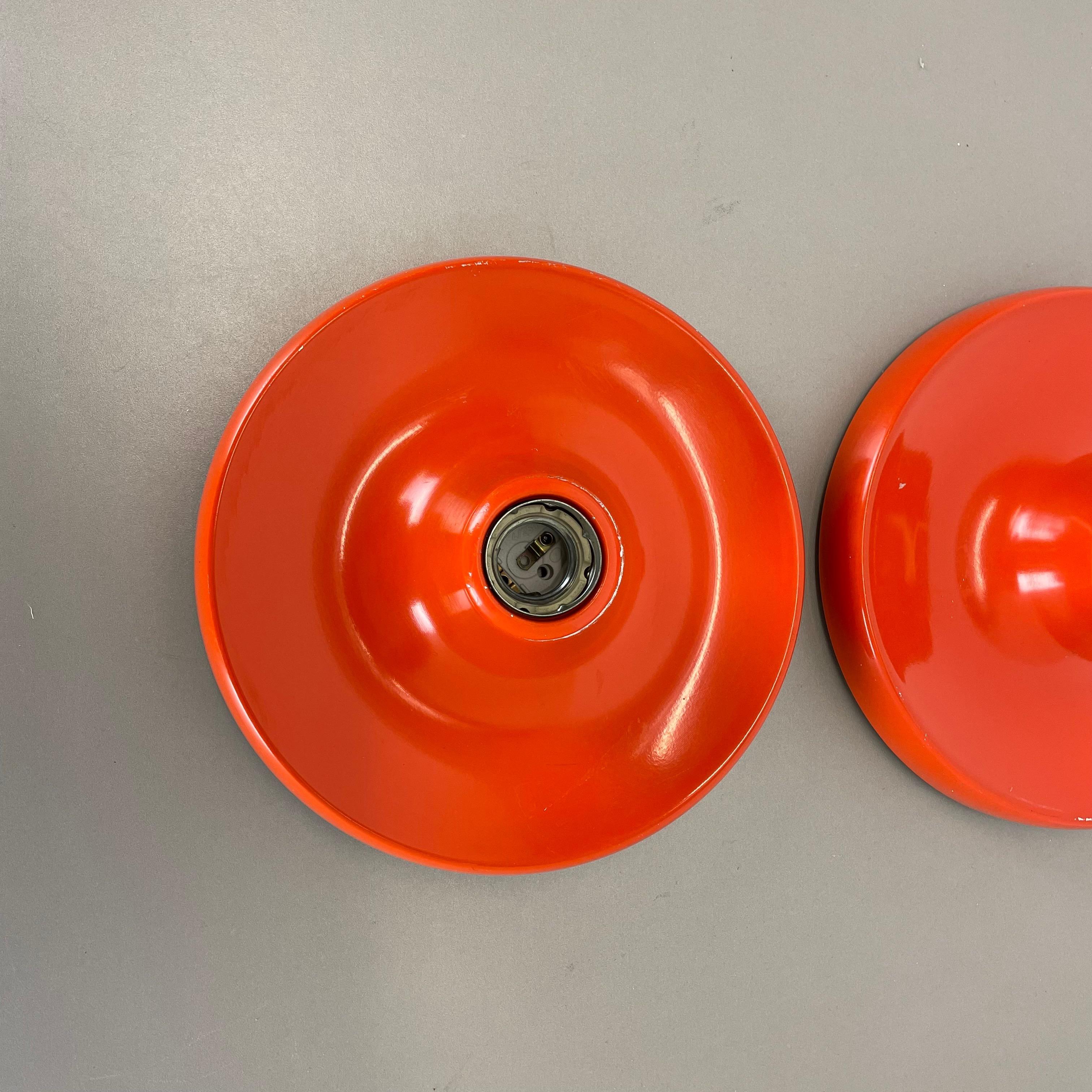 20th Century Set of Two Charlotte Perriand Style Disc Wall Light by Honsel Attr., Germany 70s