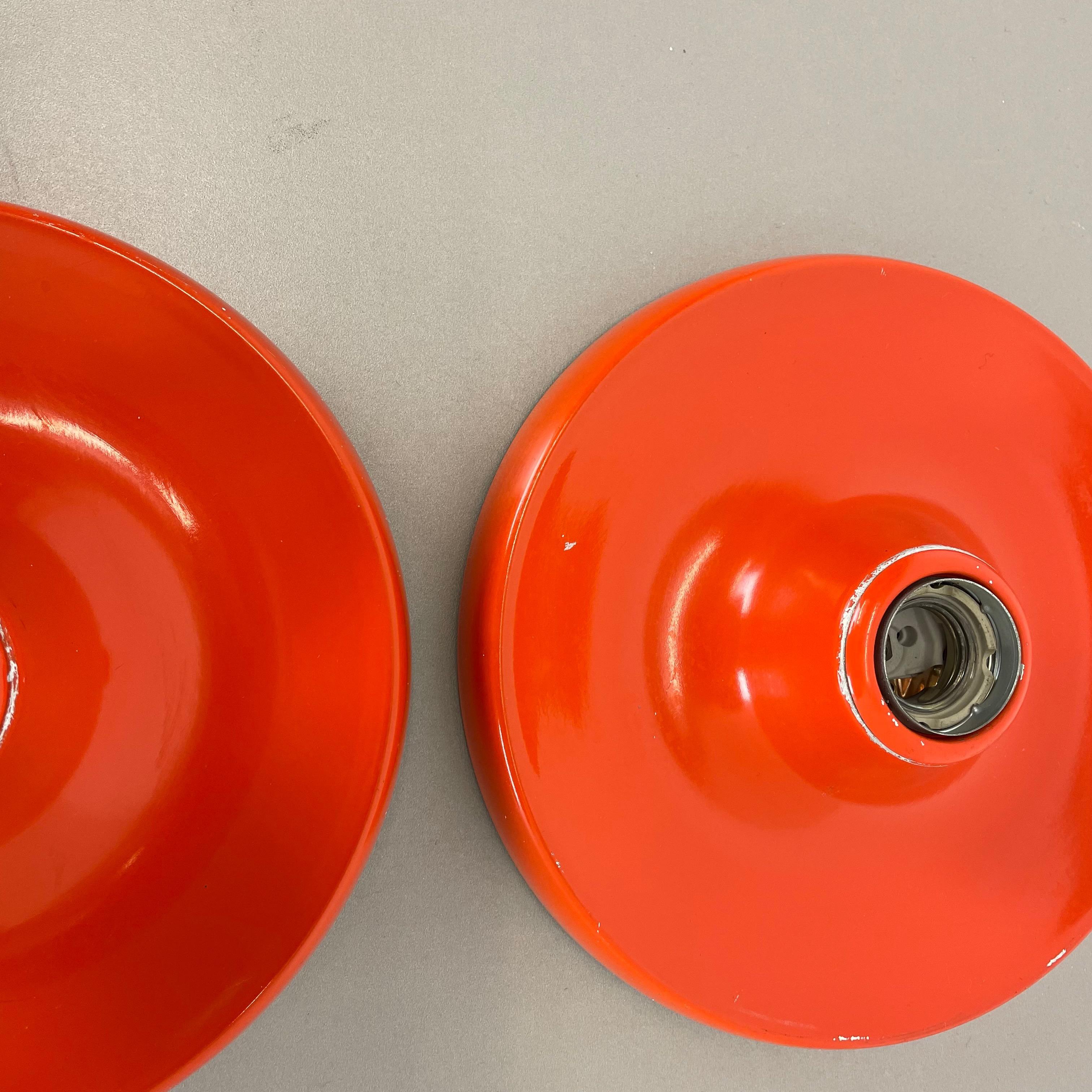Set of Two Charlotte Perriand Style Disc Wall Light by Honsel Attr., Germany 70s 1