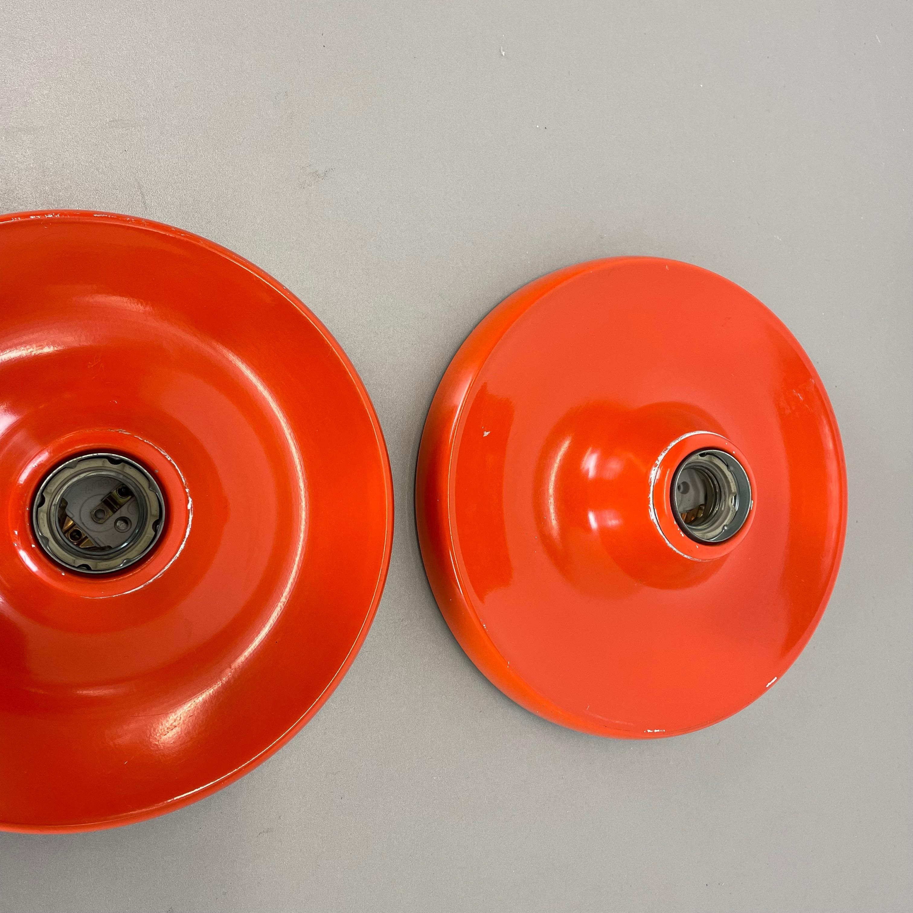 Set of Two Charlotte Perriand Style Disc Wall Light by Honsel Attr., Germany 70s 2