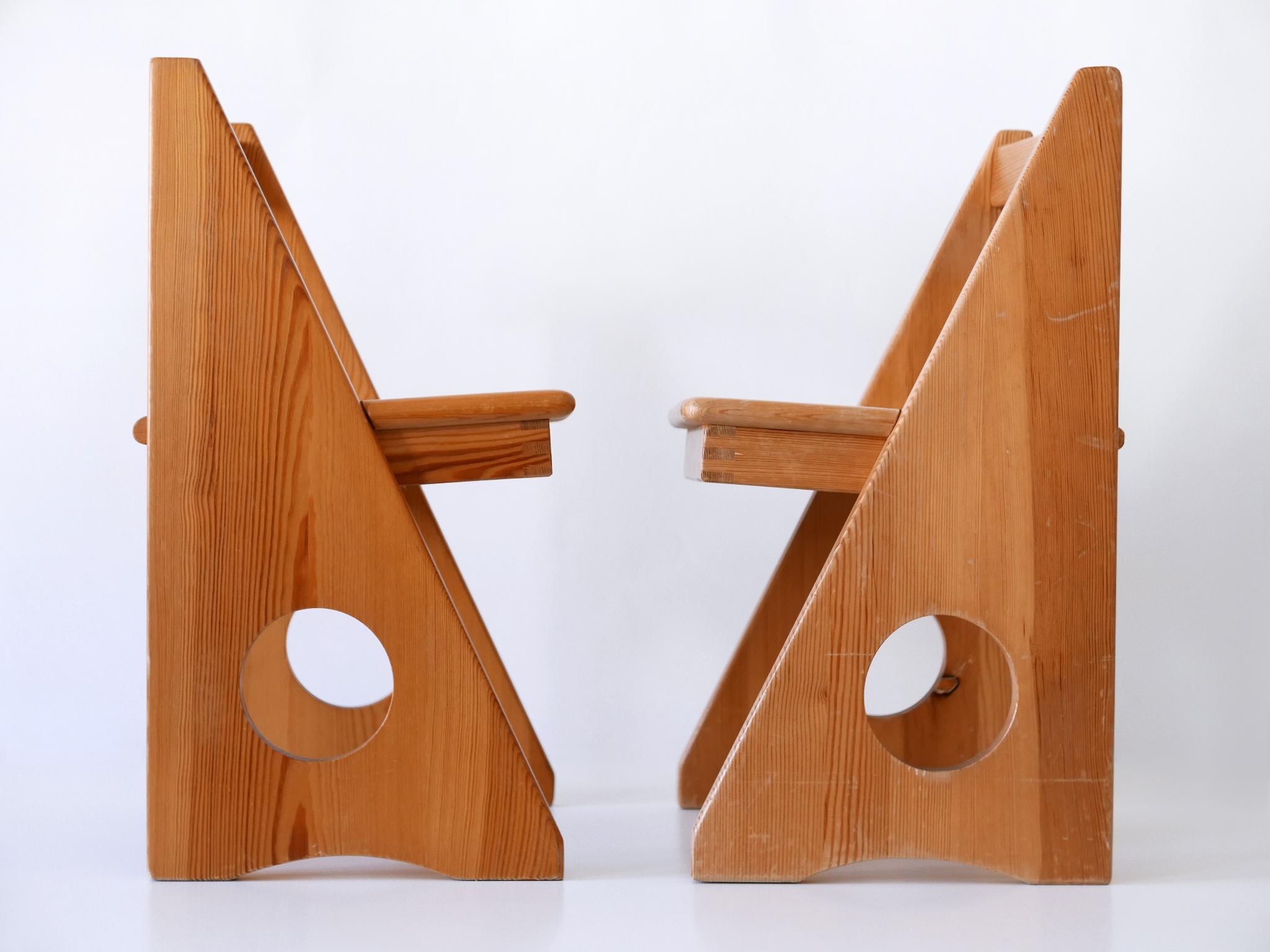 Set of Two Children's Chairs by Gilbert Marklund for Furusnickarn Sweden, 1970s For Sale 3