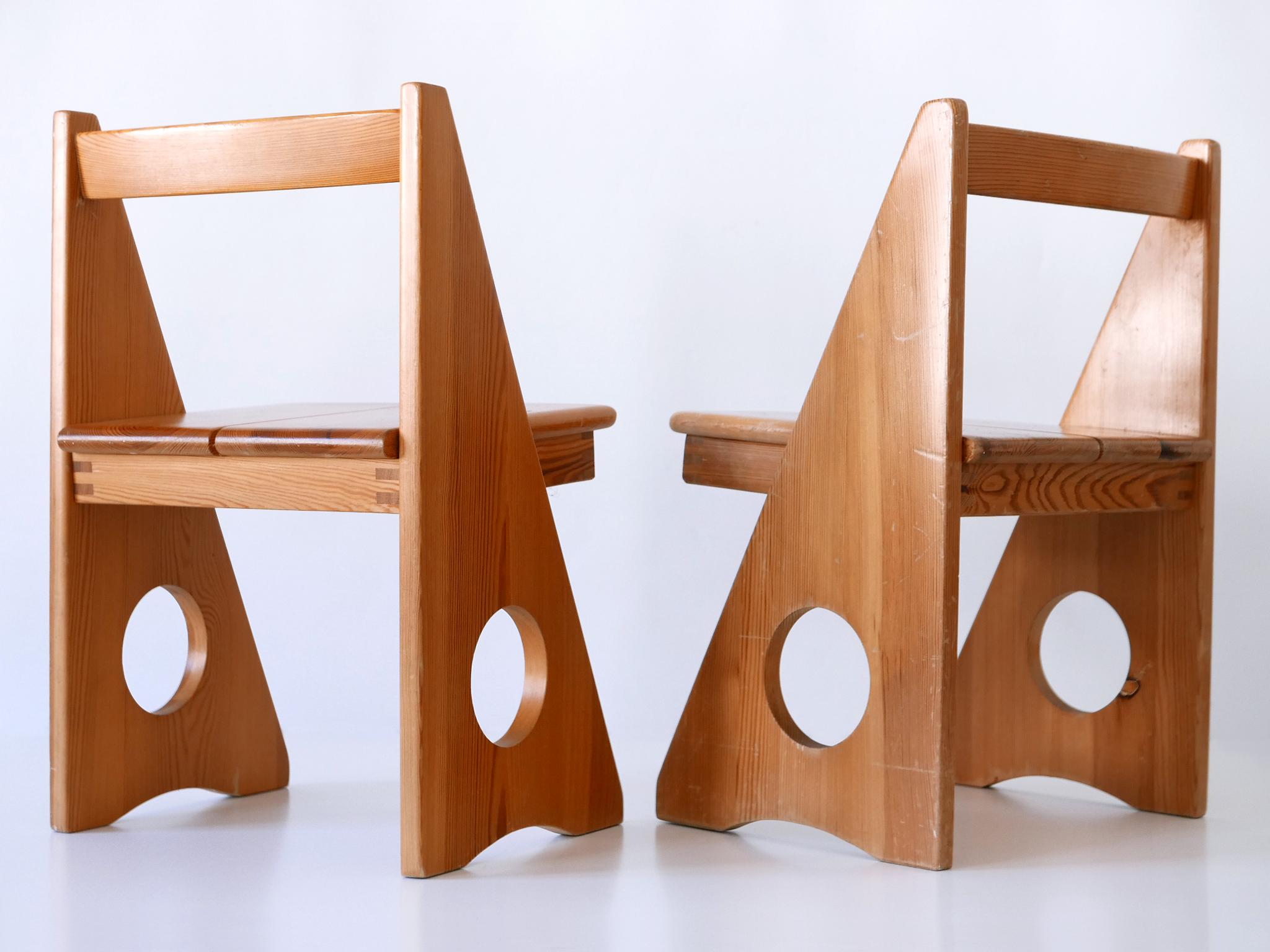 Set of Two Children's Chairs by Gilbert Marklund for Furusnickarn Sweden, 1970s For Sale 4