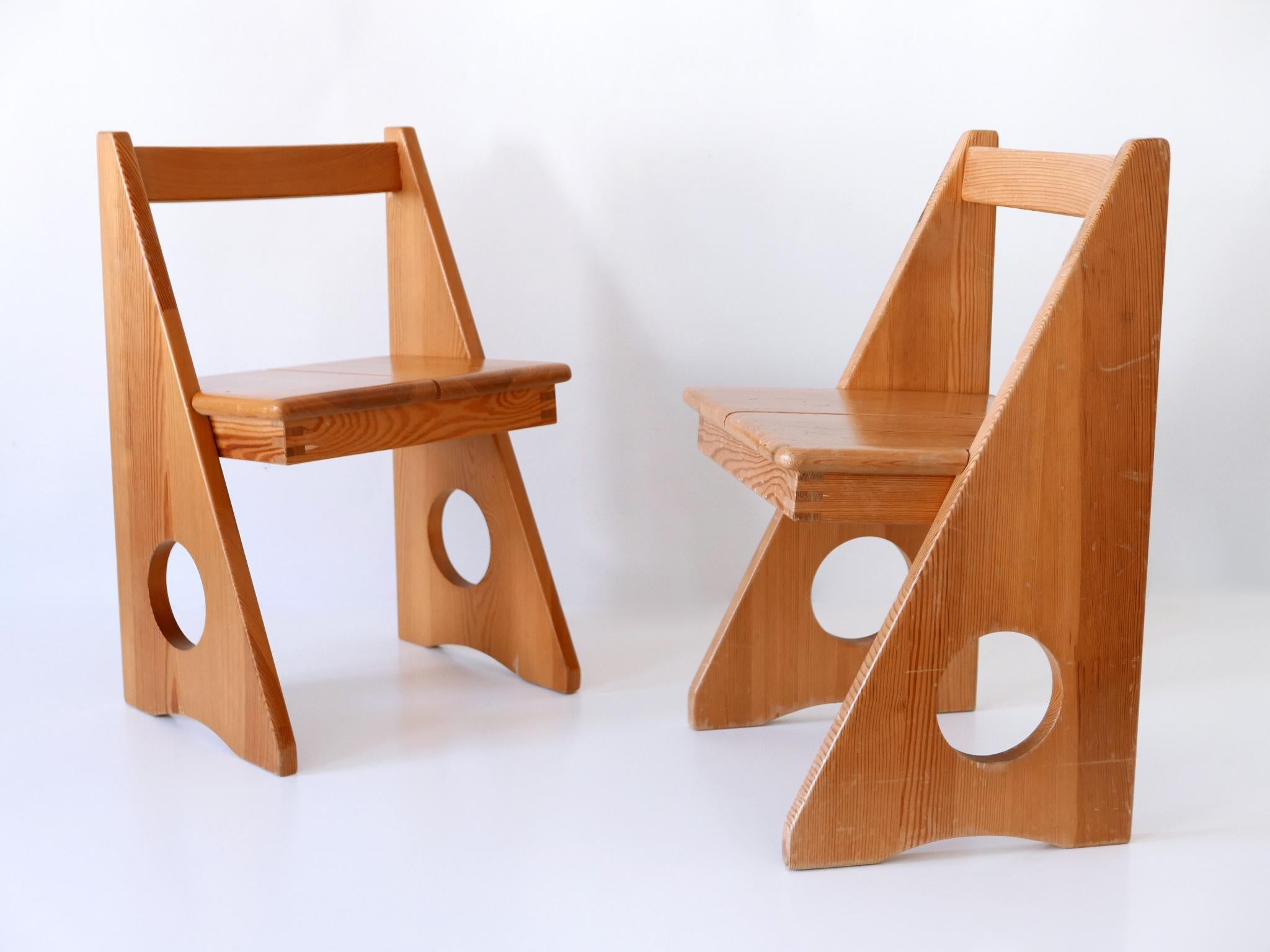 German Set of Two Children's Chairs by Gilbert Marklund for Furusnickarn Sweden, 1970s For Sale