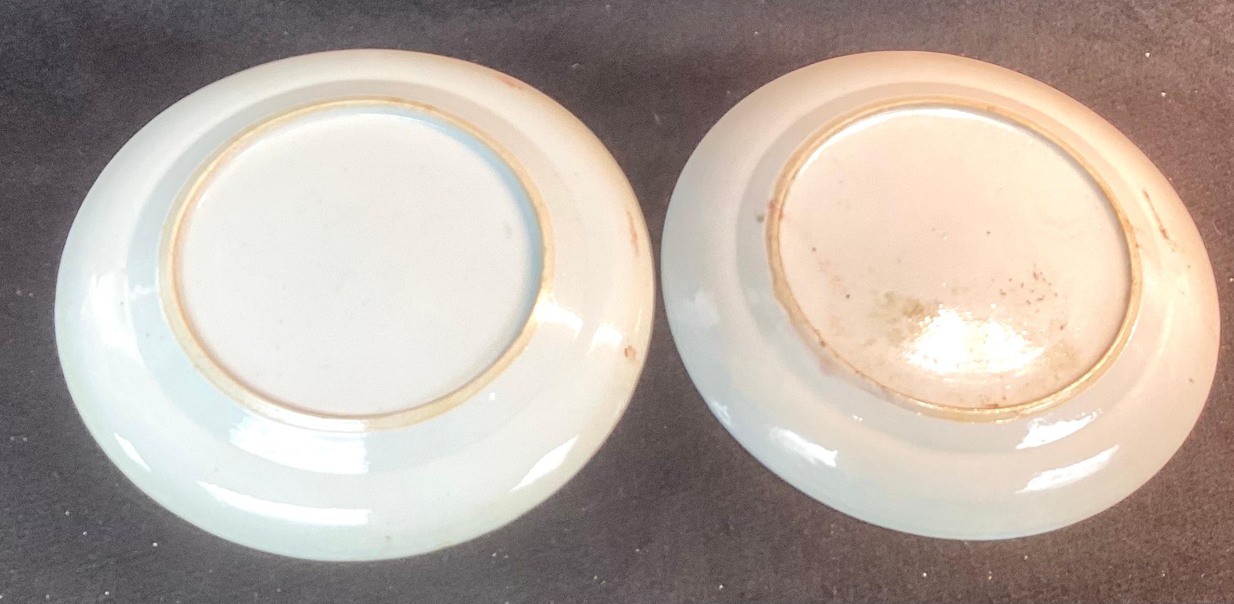 Set of Two Chinese Export Porcelain Orange Fitzhugh Plates 2