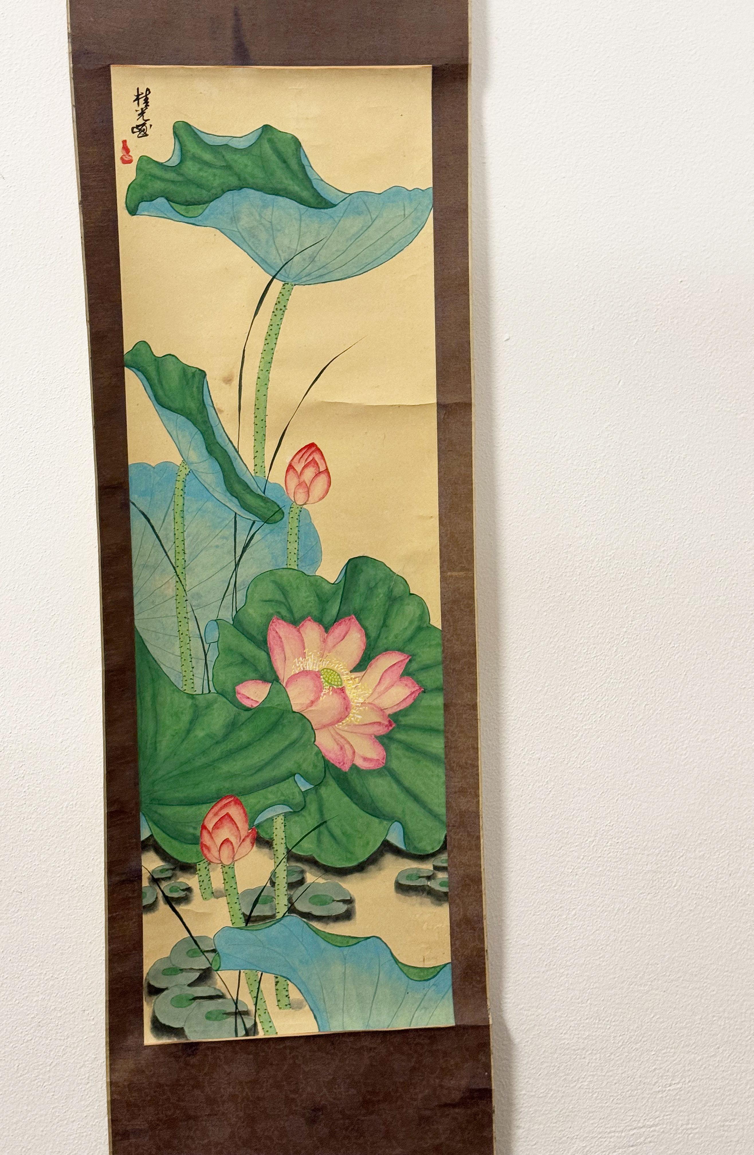 Satz von zwei chinesischen Schriftrollen Malerei im Angebot 6