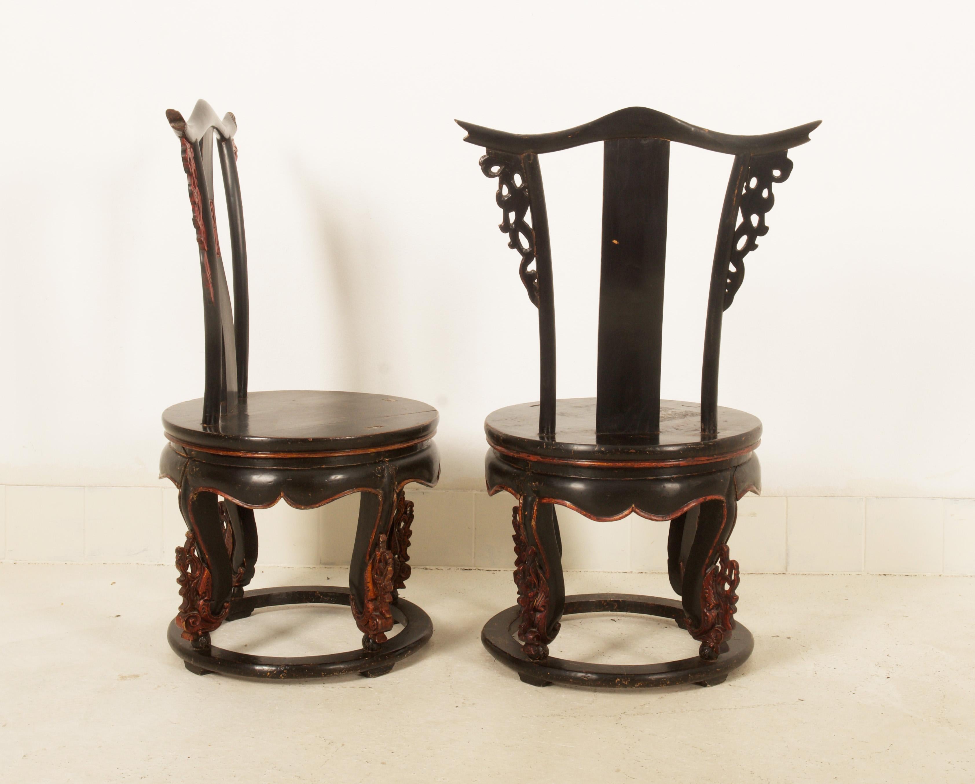 Set of Two Chinese Side Chairs  For Sale 5