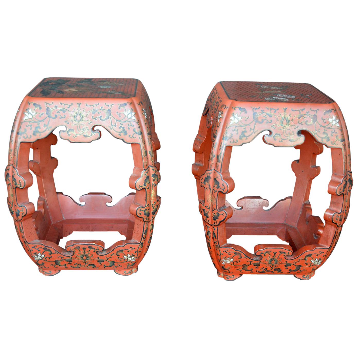 Set of Two Chinese Sidetables