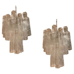 Set of two Classic Murano Chandeliers TRONCHI in Venini Style