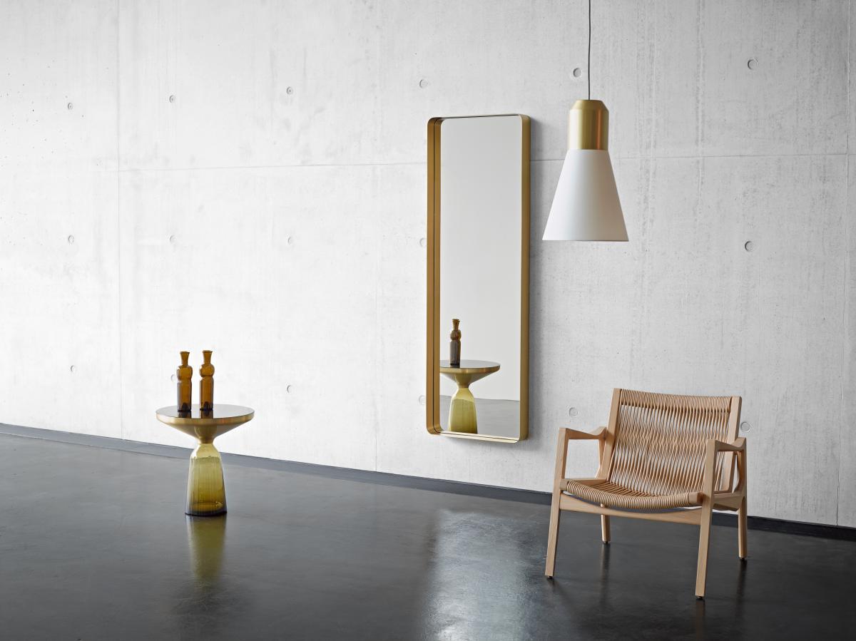 Set of Two ClassiCon Bell Tables in Brass & Yellow by Sebastian Herkner IN STOCK For Sale 1