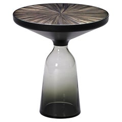 Set of Two ClassiCon Bell Tables with Straw Marquetry Top by Sebastian Herkner