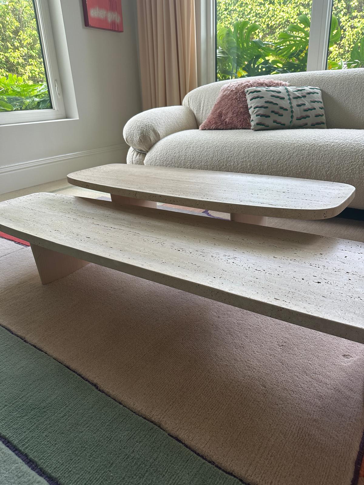 Contemporary Set of Two ClassiCon Materia Coffee Tables by Christian Haas in Stock For Sale