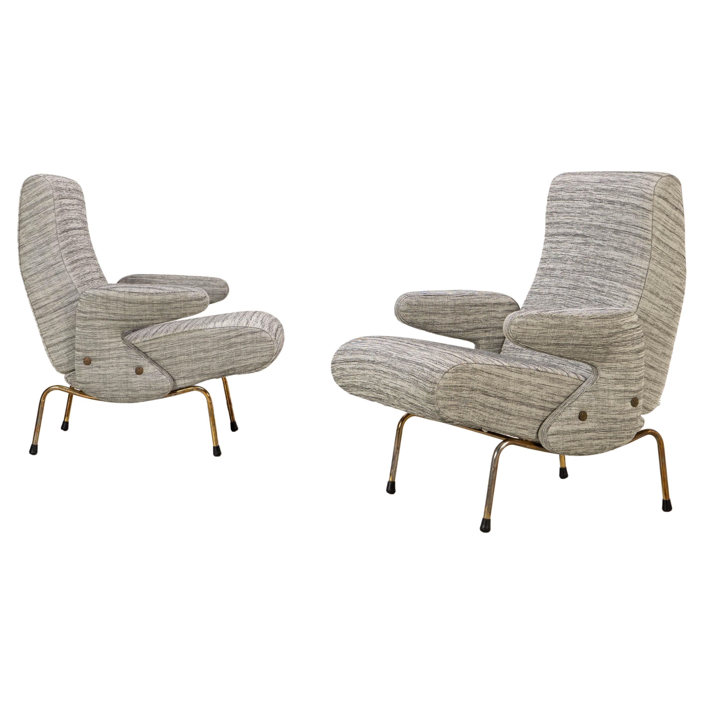 Set of Two Club Chairs "Delfino" by Erberto Carboni for Arflex, 1950s For Sale
