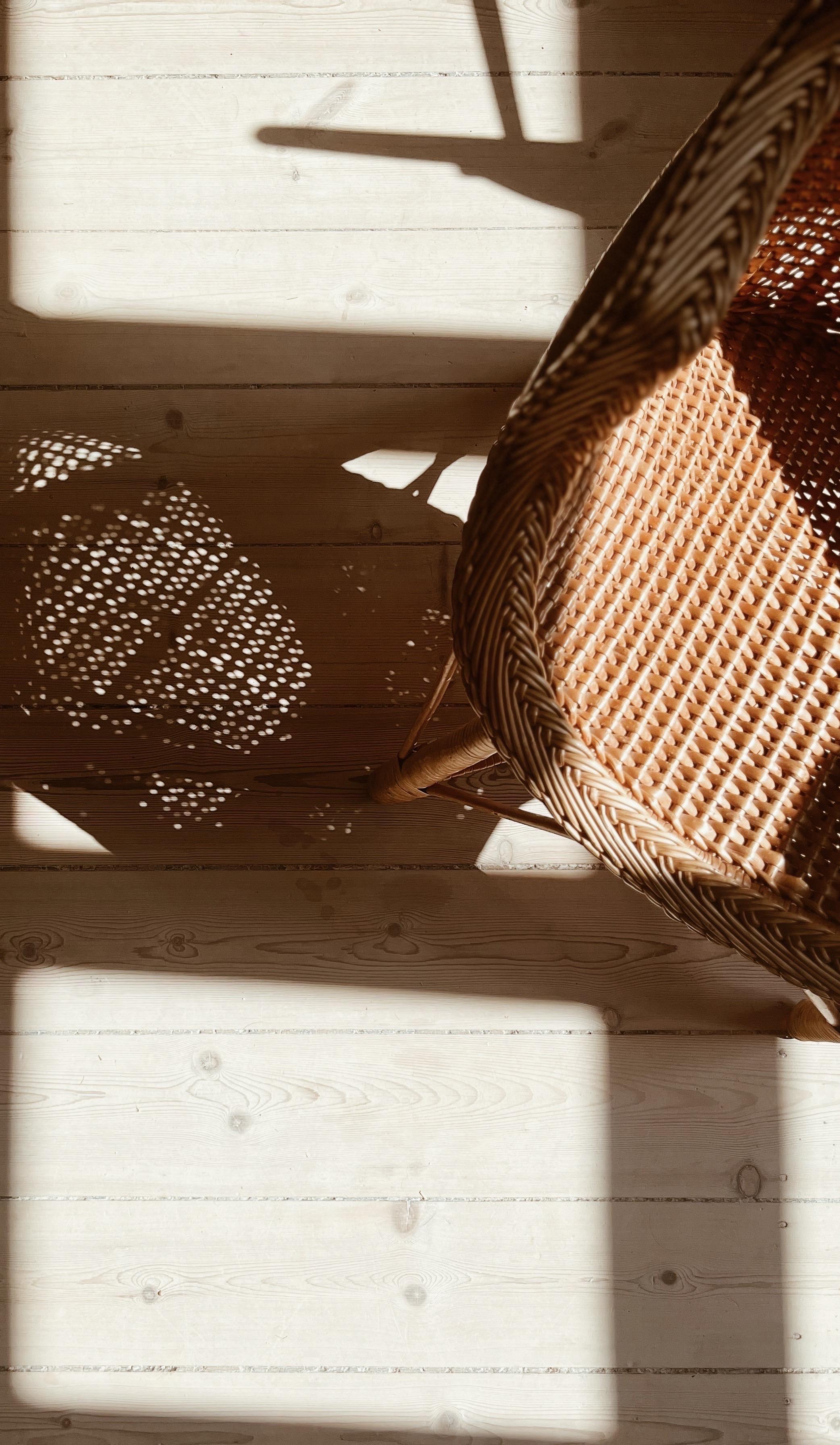 Set of two club chairs in Wicker from Madeira 1960s In Good Condition For Sale In Copenhagen, DK