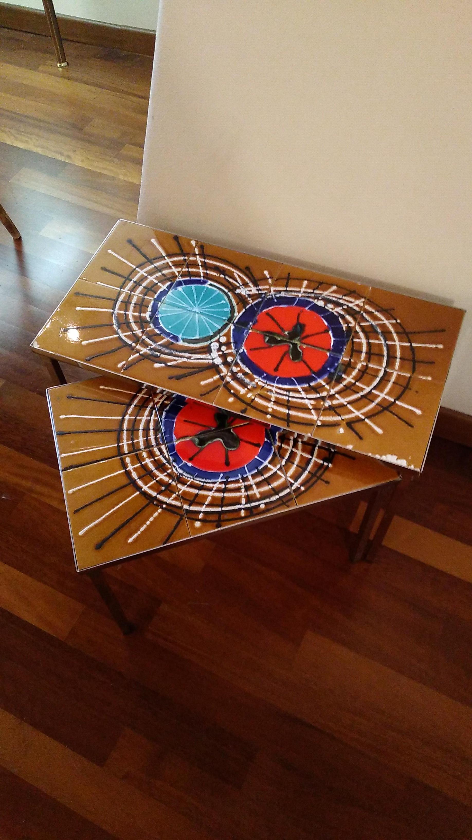 Set of two Coffee Table by Juliette Belarti 1960s For Sale 3