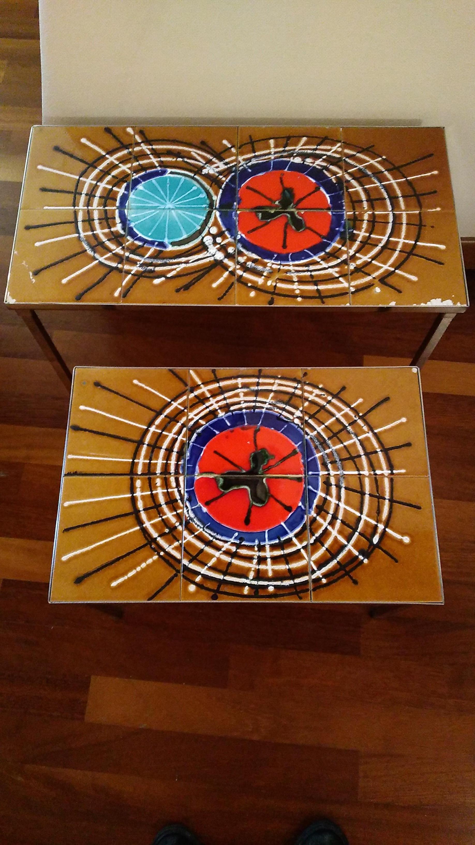 Set of two Coffee Table by Juliette Belarti 1960s For Sale 4