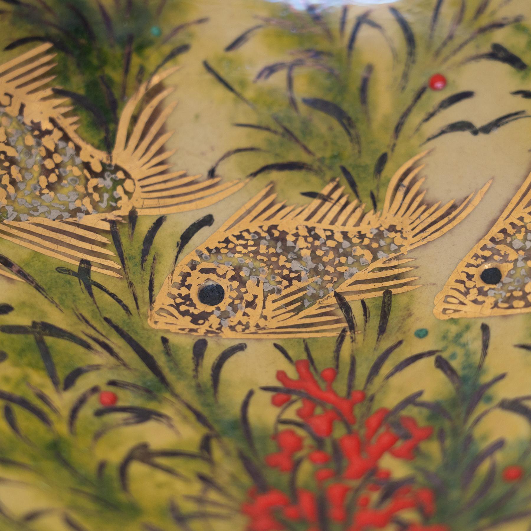 Juego de dos platos de cerámica floral en color de Díaz Costa, hacia 1960 en venta 5