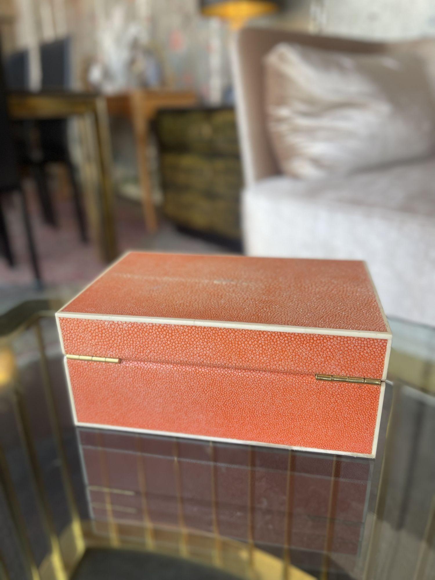 Set of Two Colorful Shagreen Boxes 1