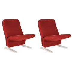 Mid-Century Modern Pair of Concorde Easy Chairs by Pierre Paulin for Artifort