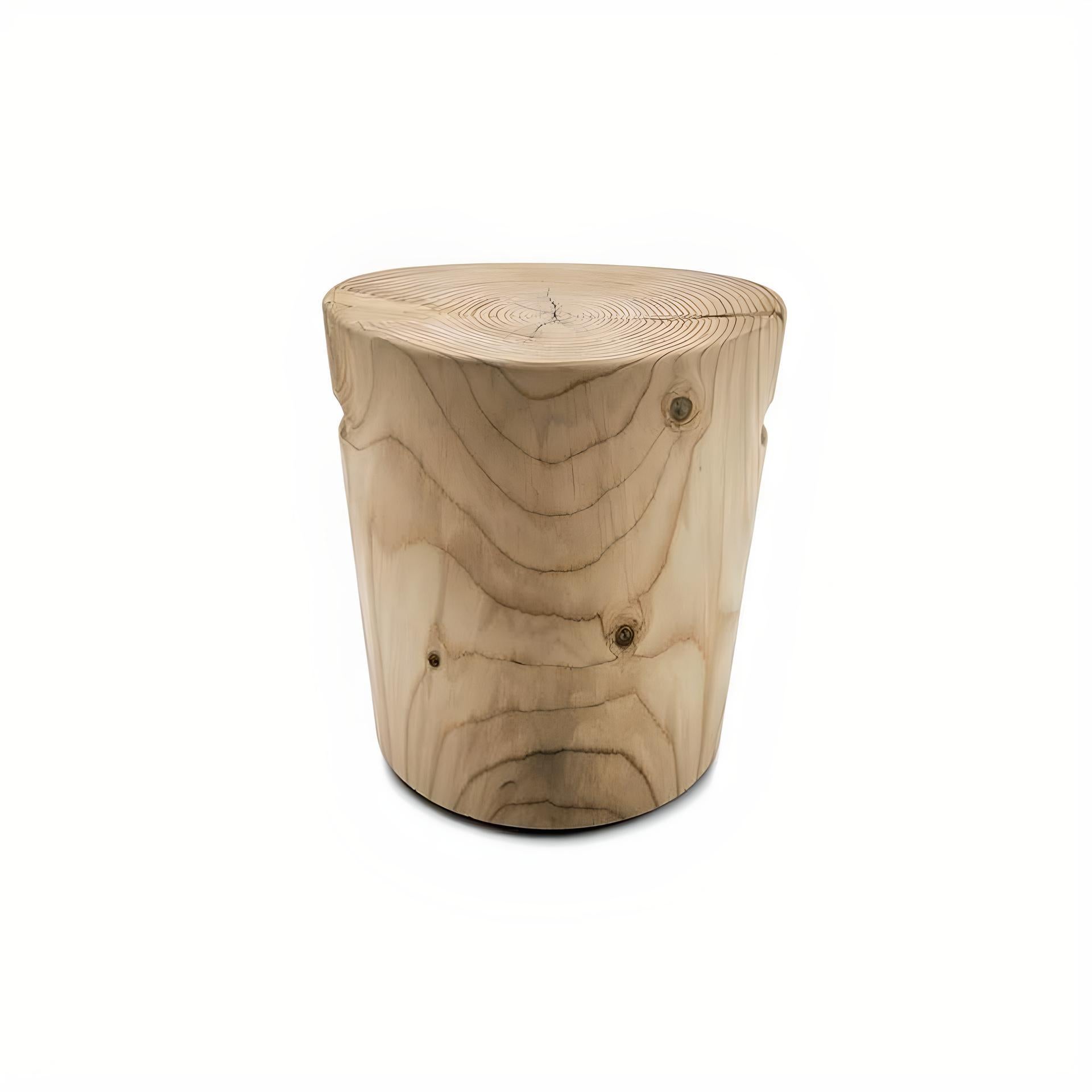 Italian Set Of Two Conical Shape Stools Made From a Single Block of Scented Cedar For Sale