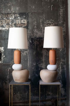 Set of Two, Contemporary Handmade Ceramic Lorimer Lamps XL