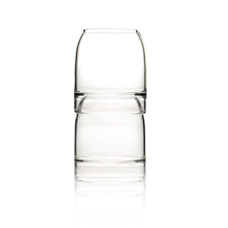 EU Kunden 2er-Set zeitgenössische, minimalistische, seltene Whiskey-Gläser, handgefertigt, auf Lager (Tschechisch)