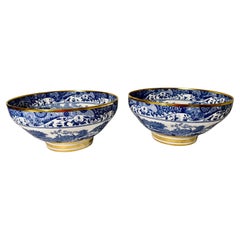 Set of Copeland Spode Bowls, Blue and White Italian Pattern