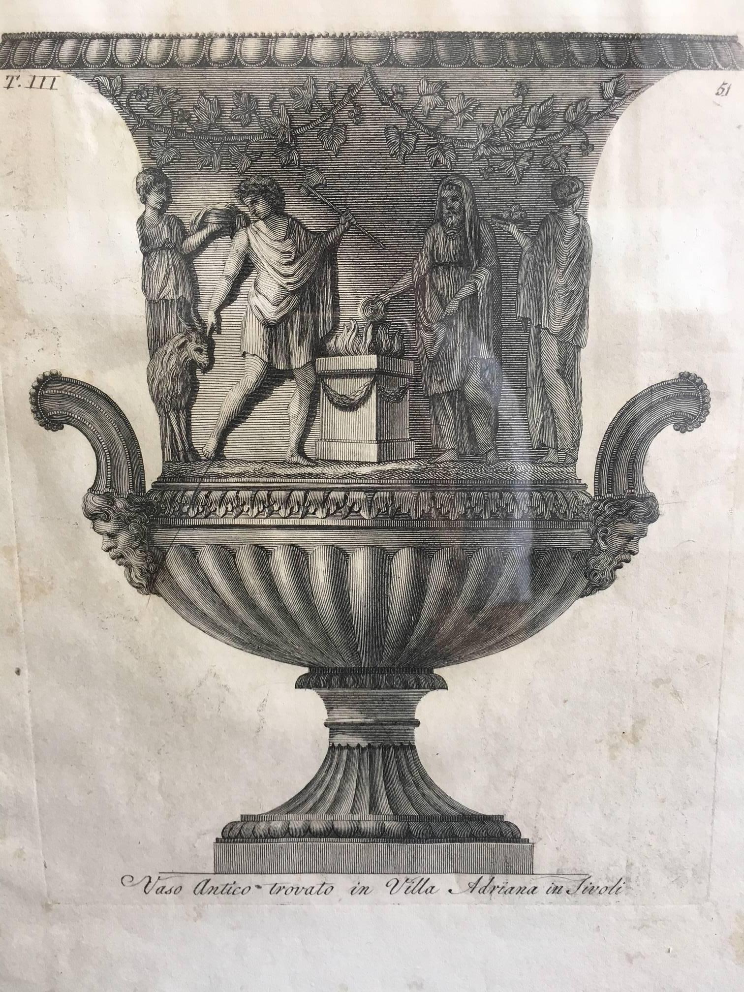 Set of Two Copper Plate Vase Engravings, Giovanni Battista Piranesi, circa 1821 5