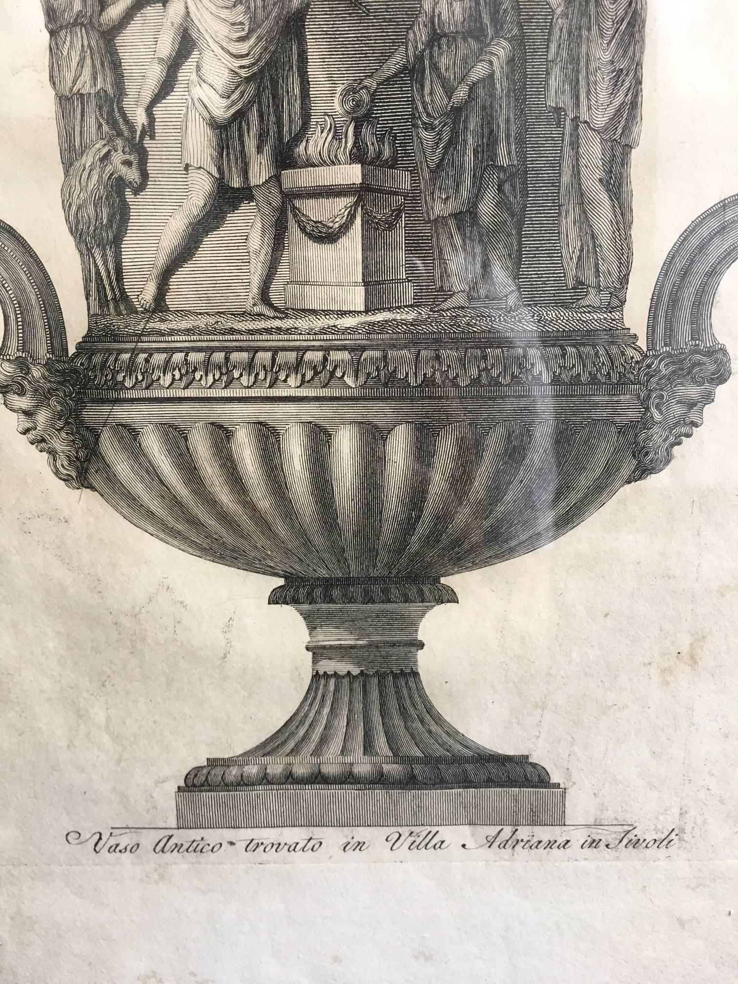 Set of Two Copper Plate Vase Engravings, Giovanni Battista Piranesi, circa 1821 6