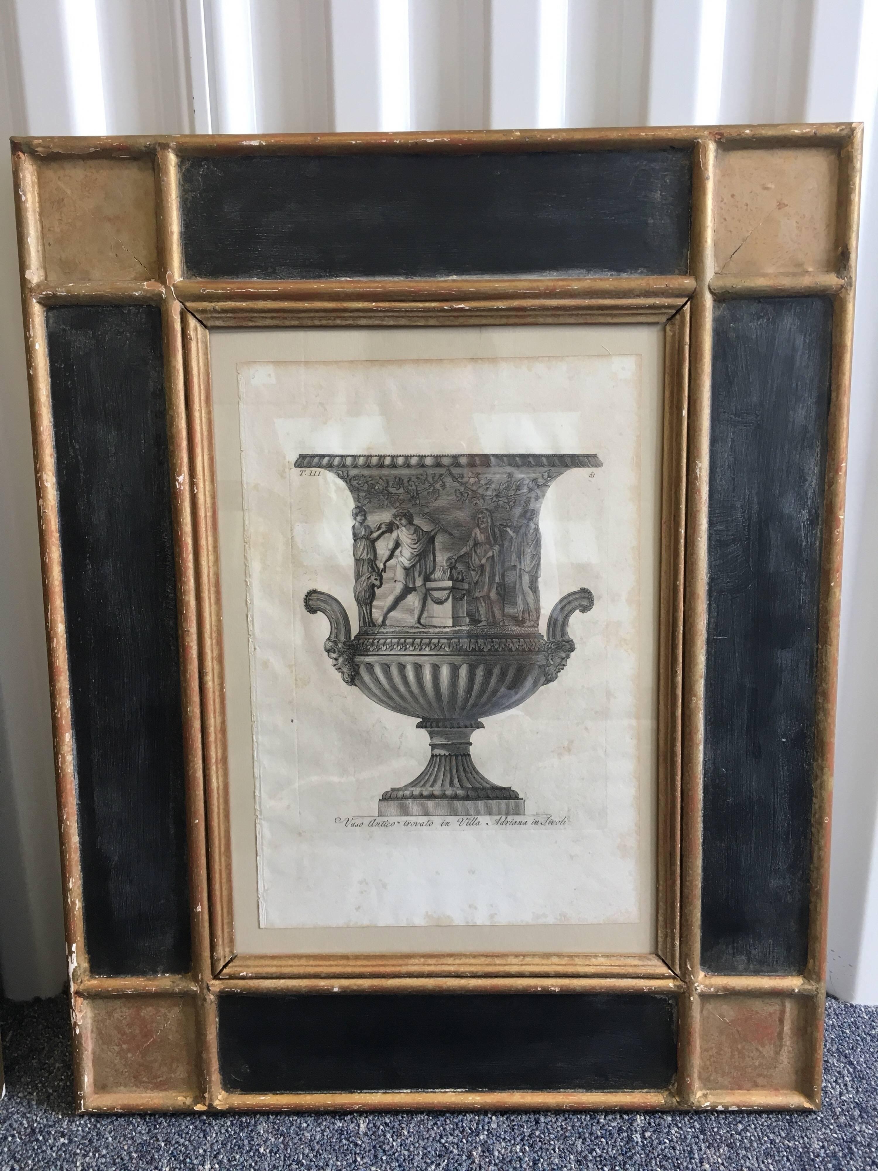 Set of Two Copper Plate Vase Engravings, Giovanni Battista Piranesi, circa 1821 2