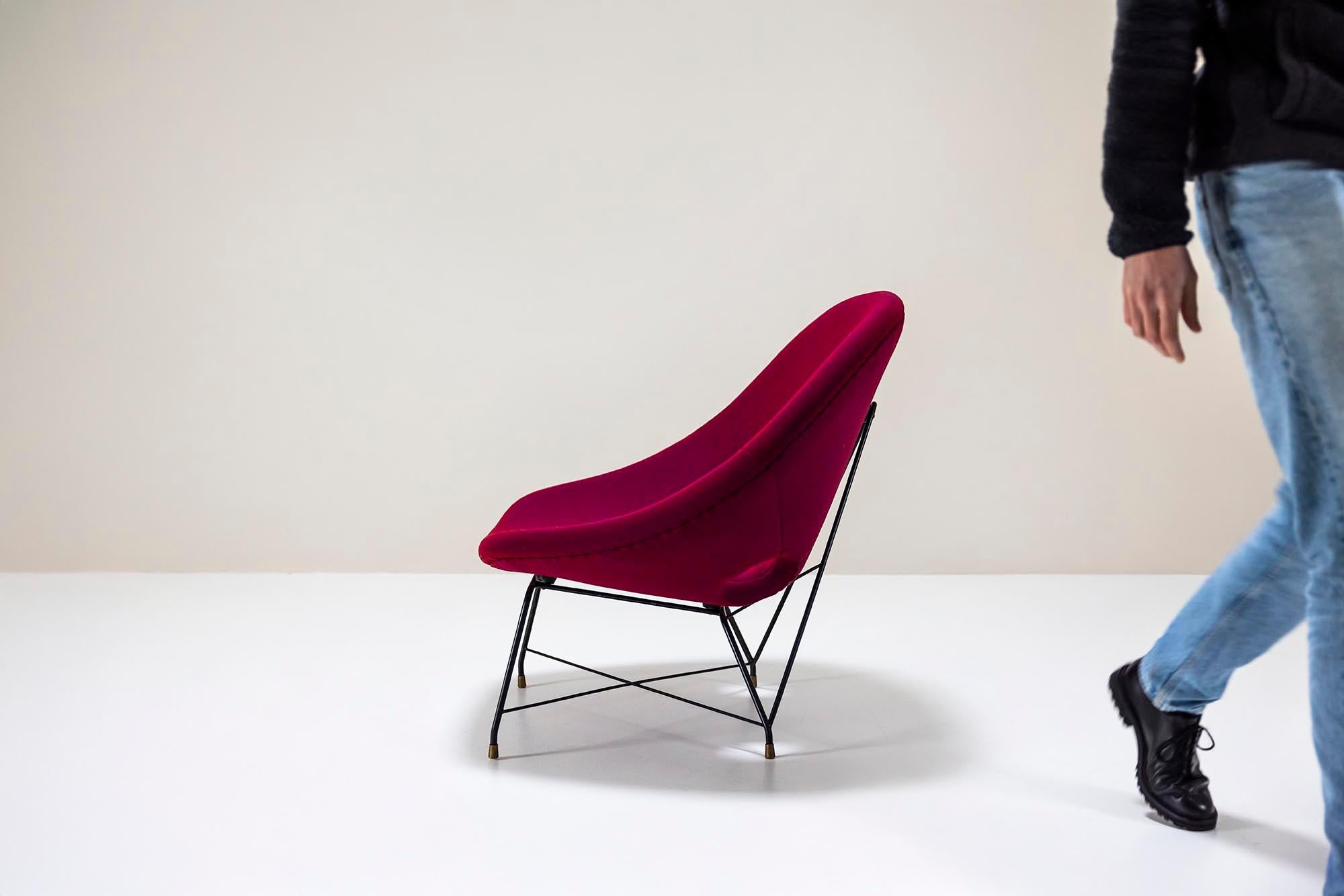 Set of Two 'Cosmos' Lounge Chairs by Augusto Bozzi for Saporiti, Italy 1954 For Sale 6