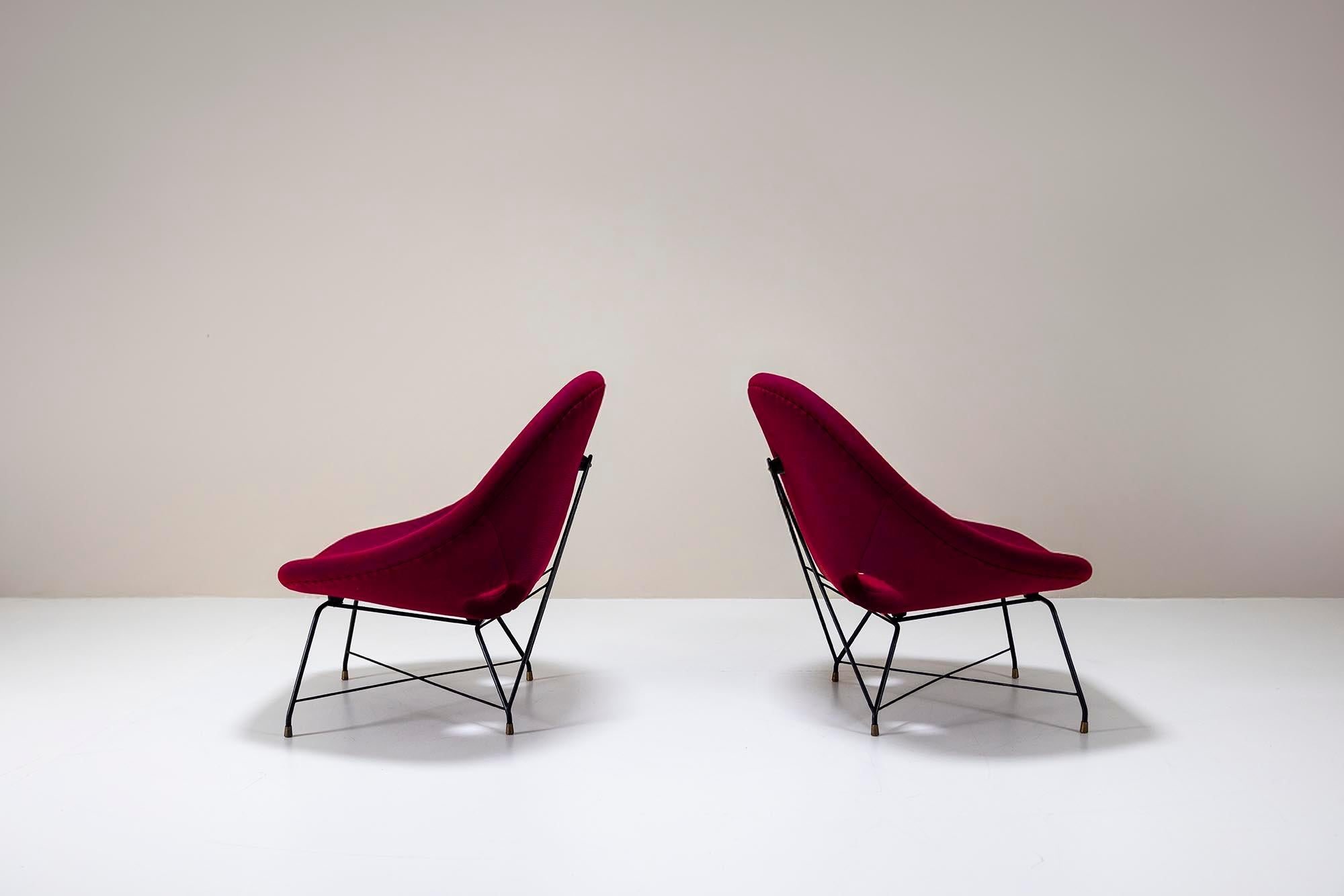Set of Two 'Cosmos' Lounge Chairs by Augusto Bozzi for Saporiti, Italy 1954 For Sale 9