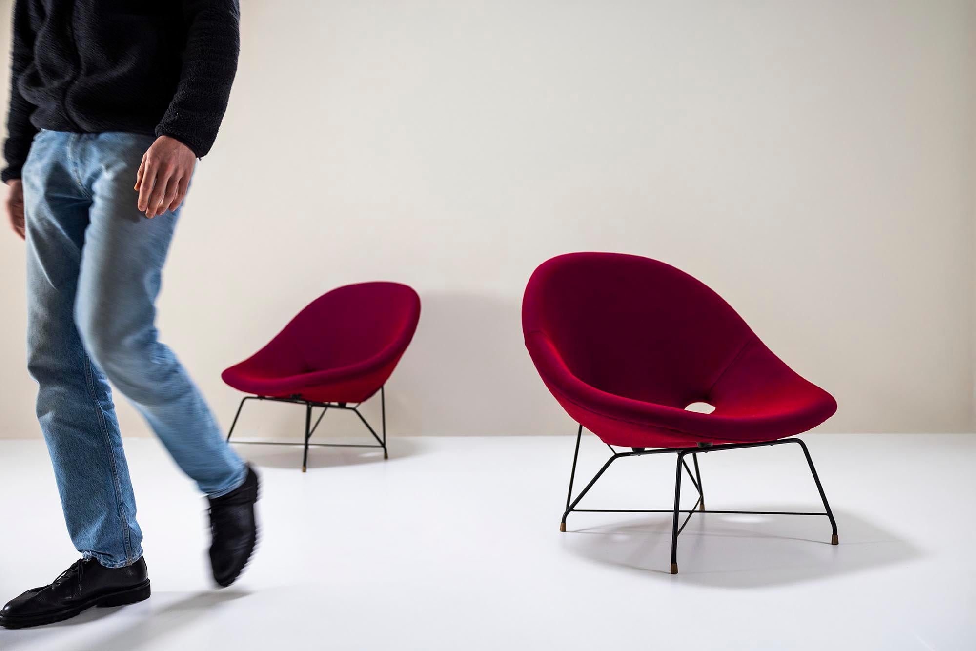 Set of Two 'Cosmos' Lounge Chairs by Augusto Bozzi for Saporiti, Italy 1954 For Sale 10
