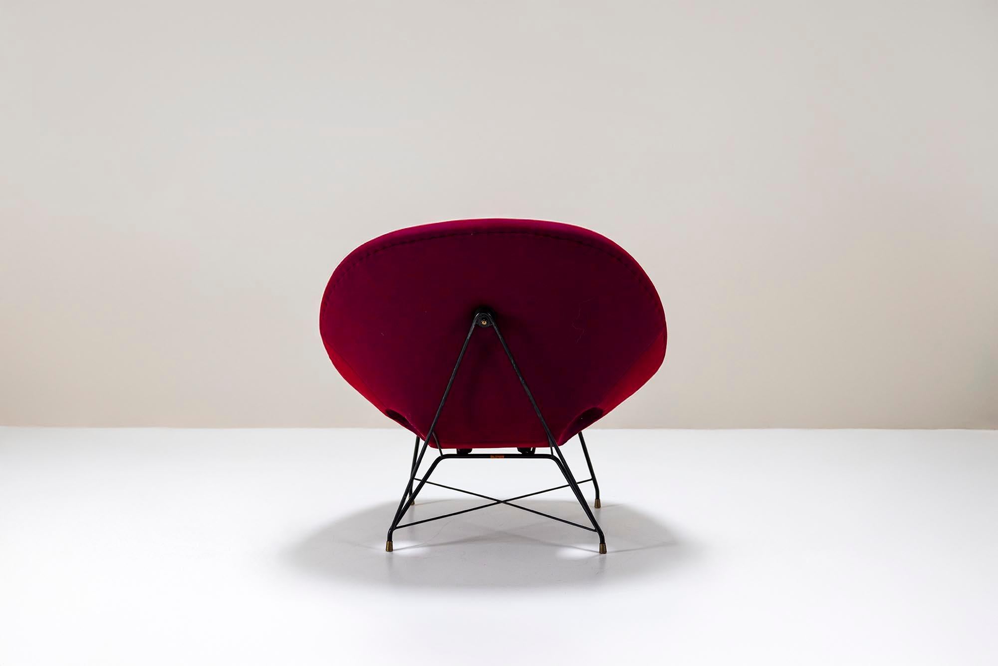 Set of Two 'Cosmos' Lounge Chairs by Augusto Bozzi for Saporiti, Italy 1954 For Sale 11